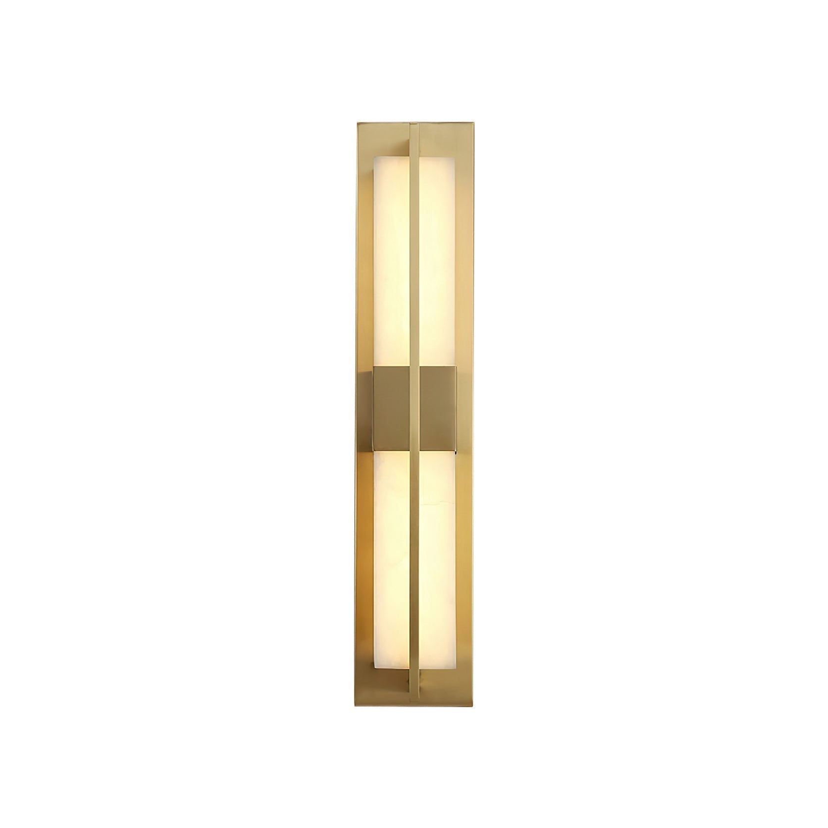 Yale LED Modern Minimalist Brass Alabaster Sconce Wall Lamp - Lamp Copper