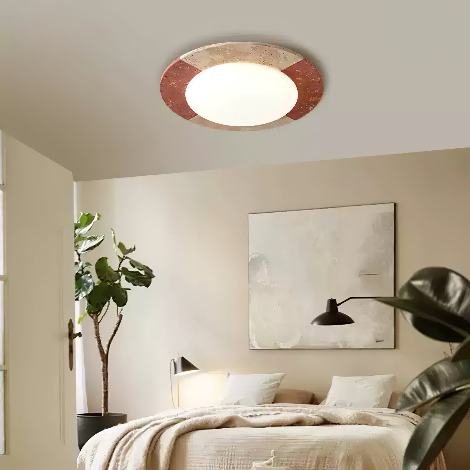Zeraeos Travertine Ceiling Light - Neutralighting