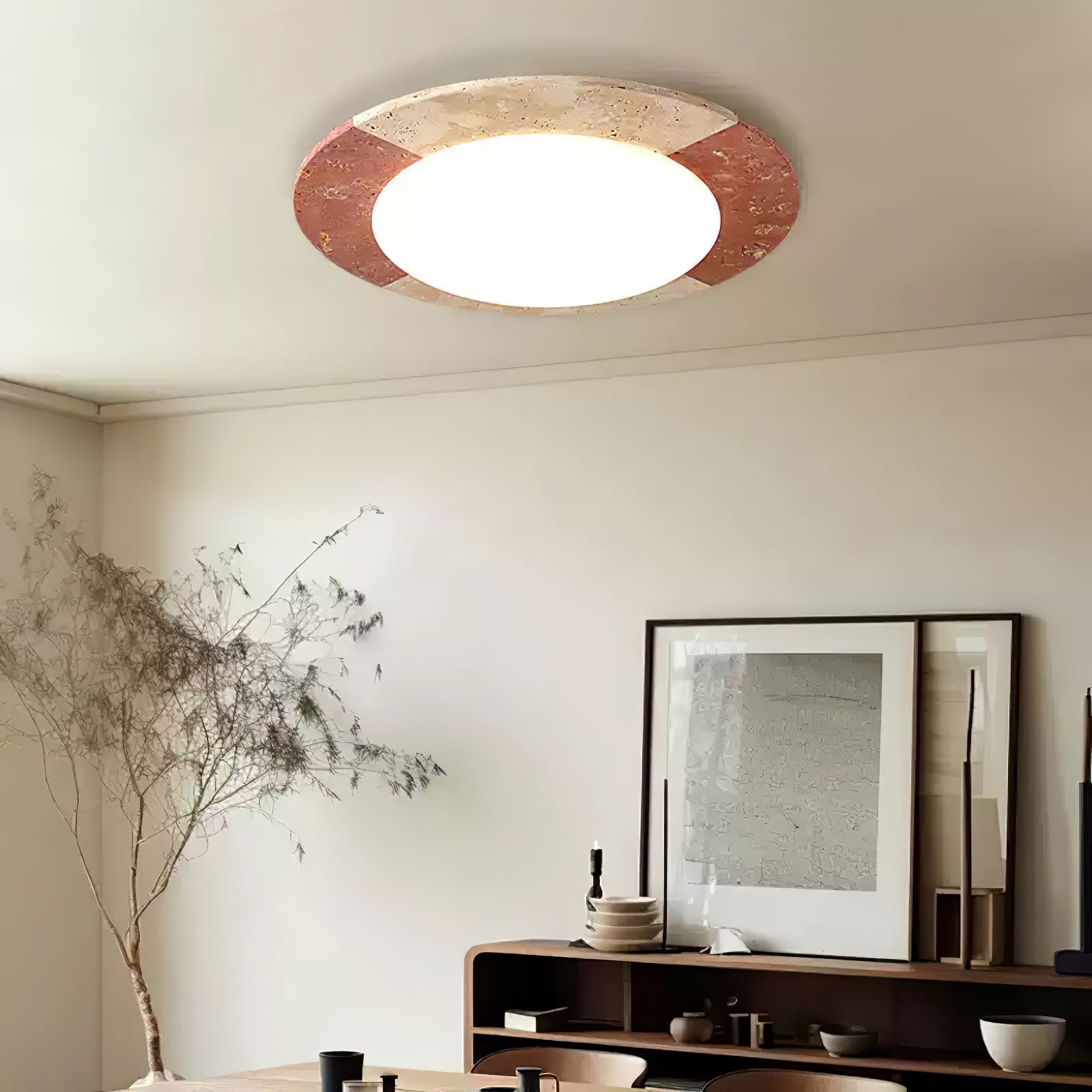 Zeraeos Travertine Ceiling Light - Neutralighting