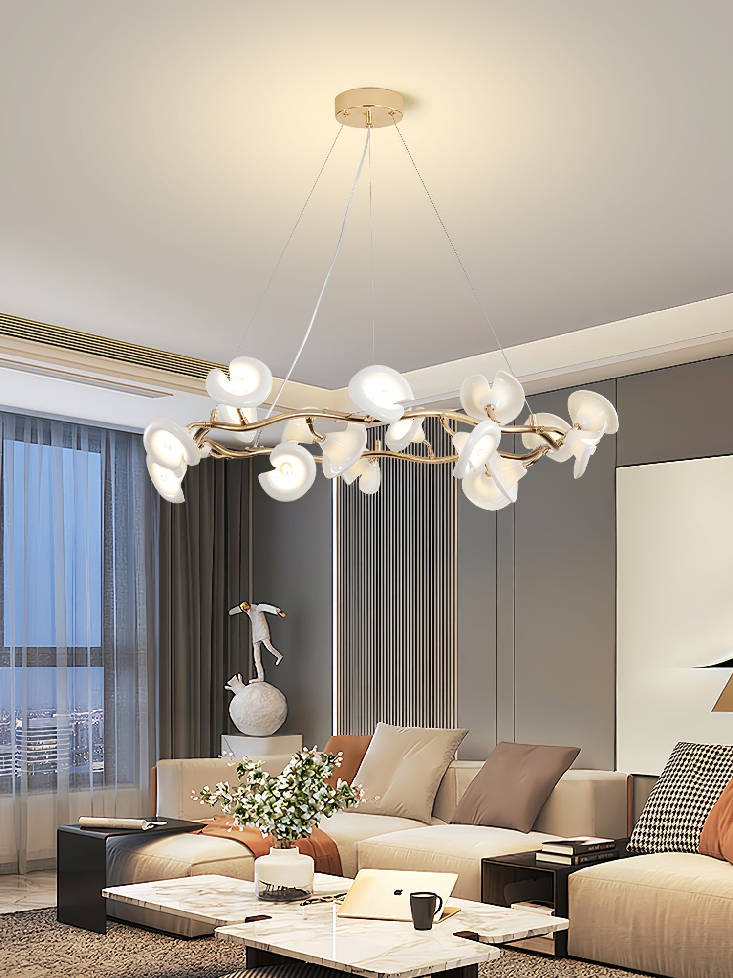 Aurora Chandelier Blossom Branch Elegant - Blowlighting