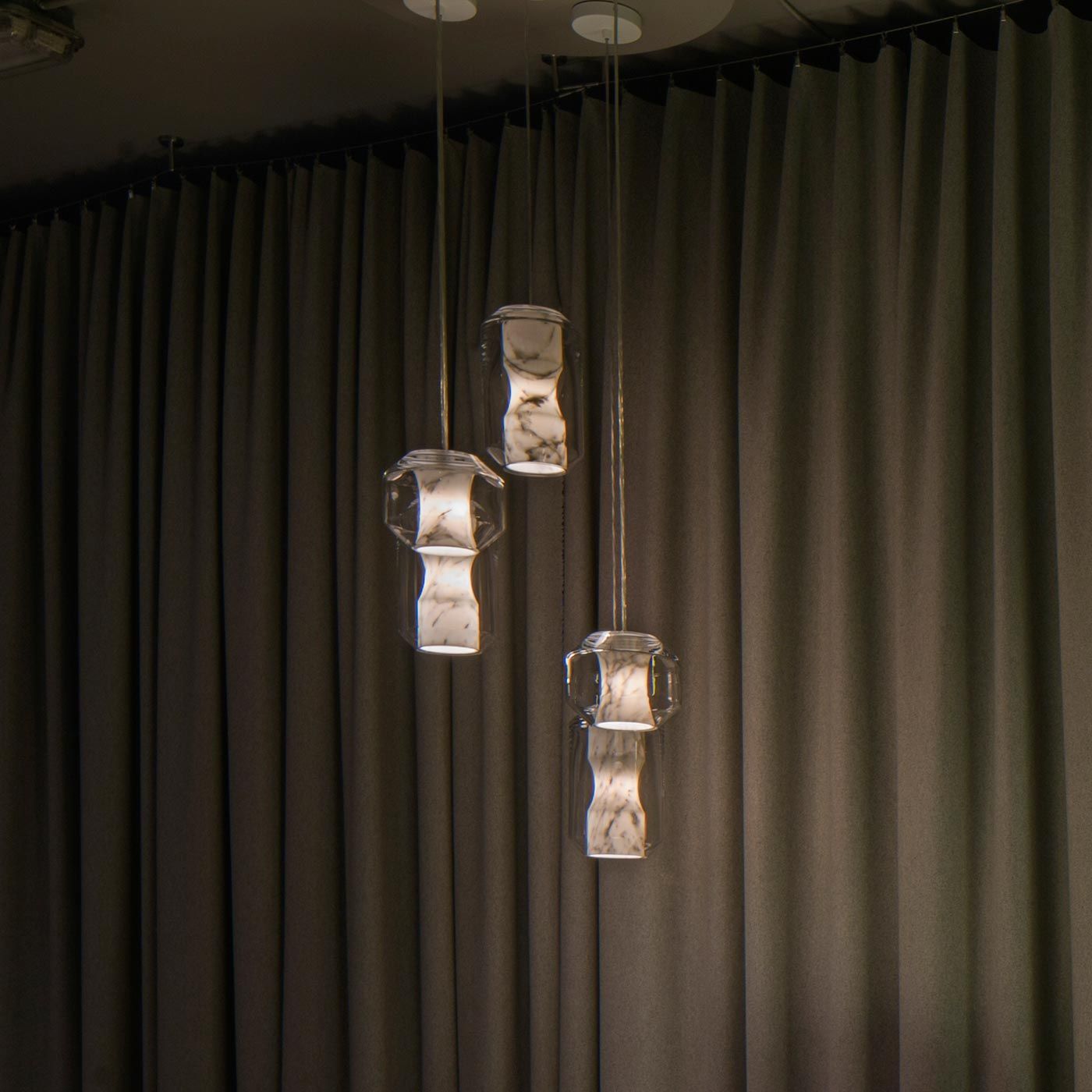 Allirila Modern Minimalist Alabaster Glass Pendant Lamp - Lamp Copper