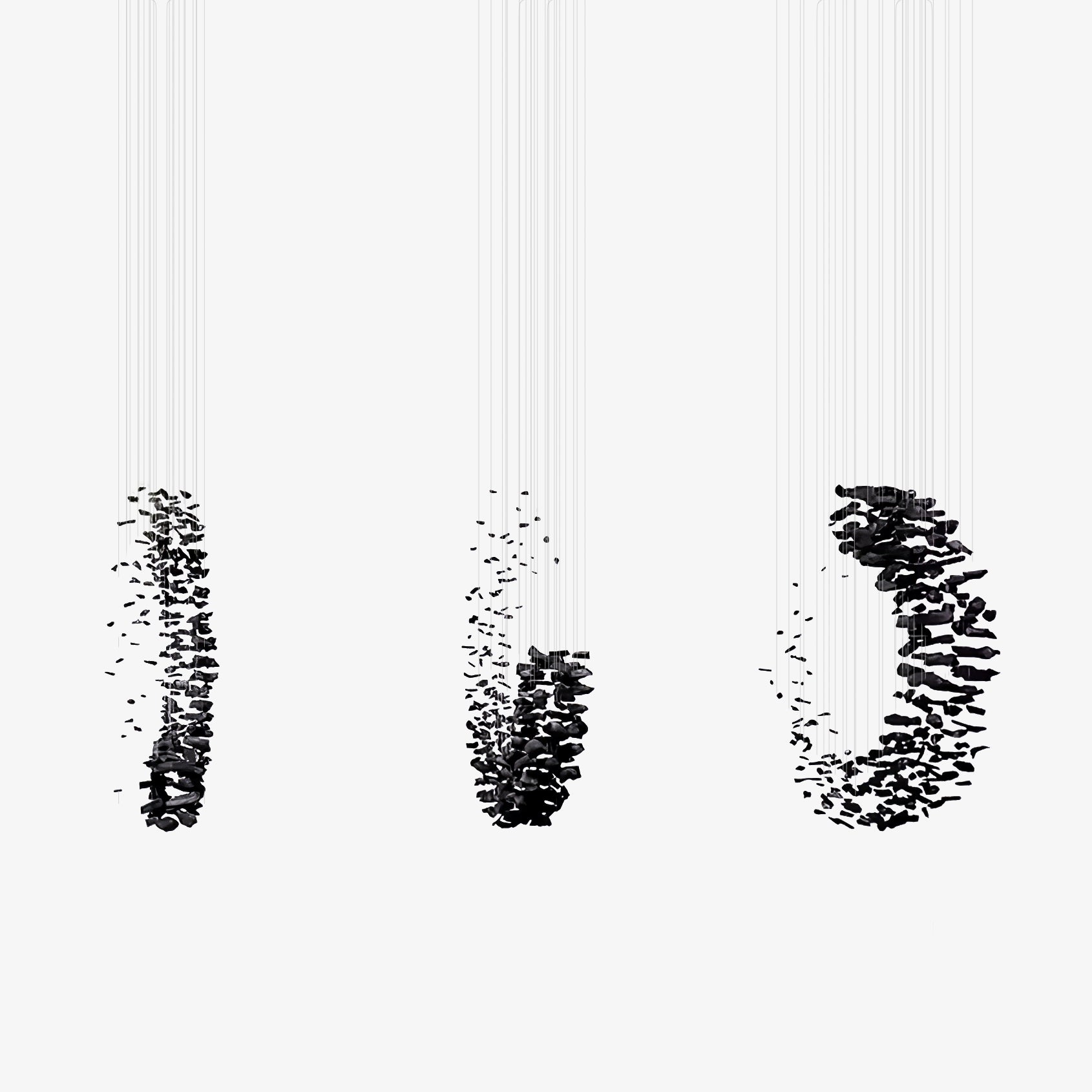 Arsilus Charcoal Stone Sculptural Chandelier - Blowlighting