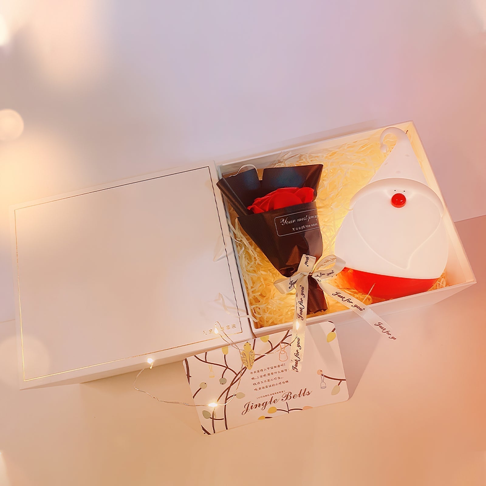 Snowman Night Light (built-in battery) - Lamp Copper