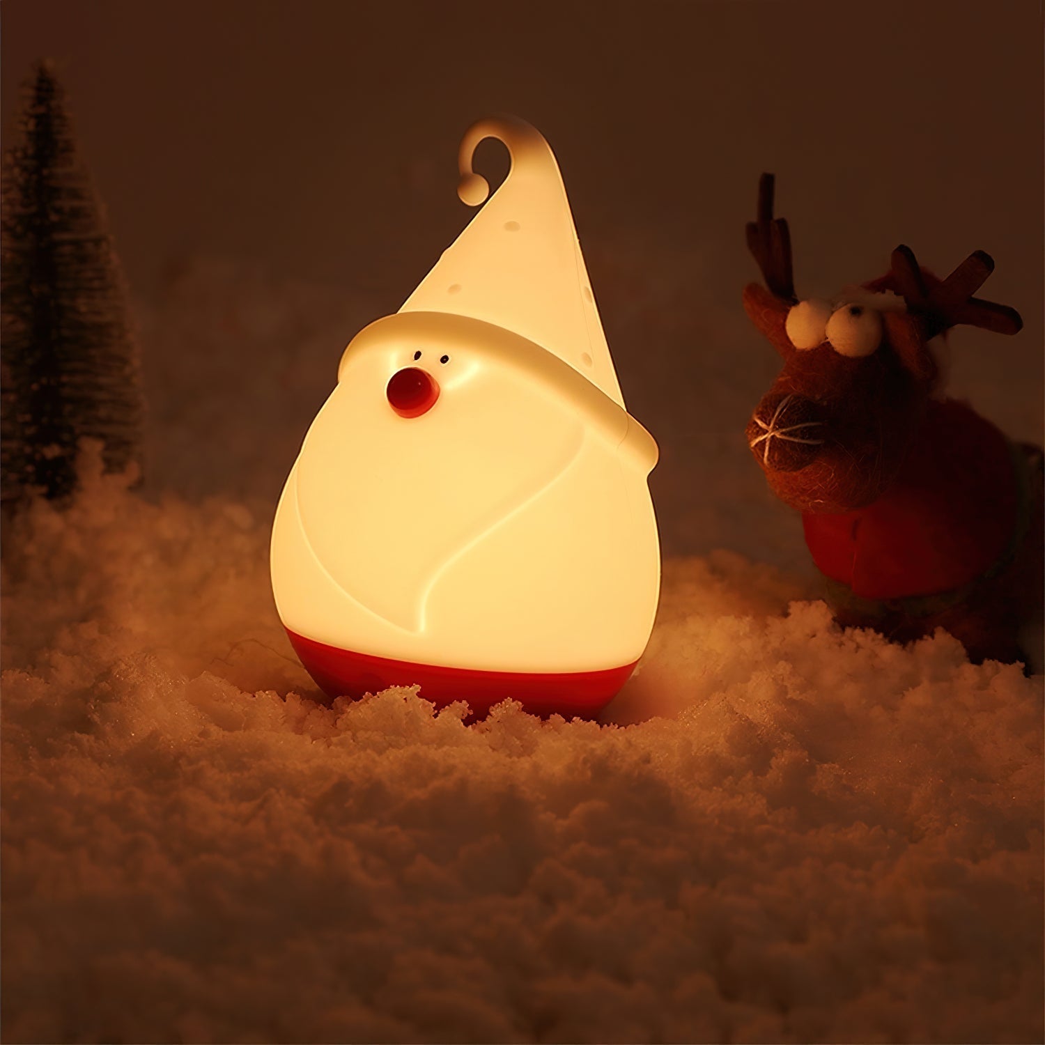 Snowman Night Light (built-in battery) - Lamp Copper