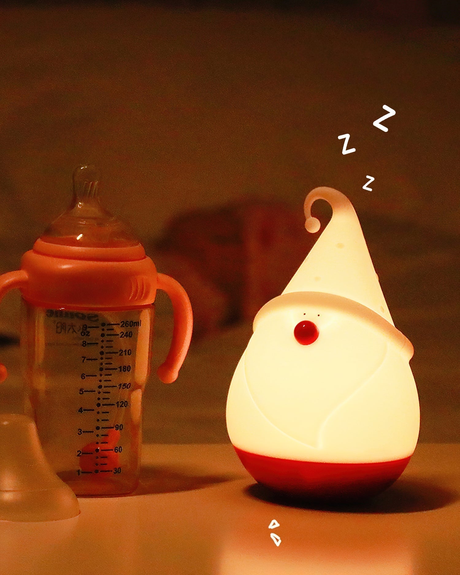 Snowman Night Light (built-in battery) - Lamp Copper