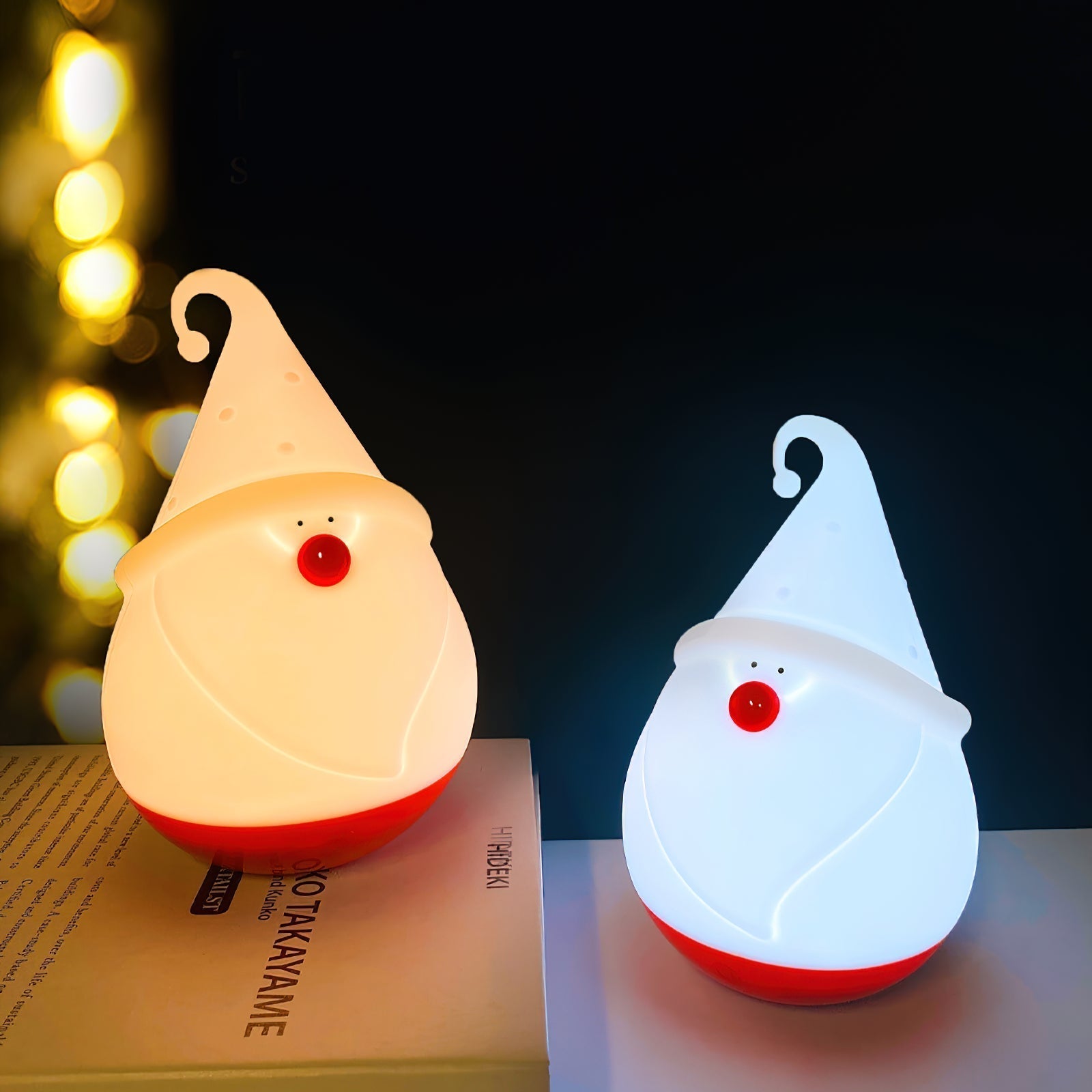 Snowman Night Light (built-in battery) - Lamp Copper