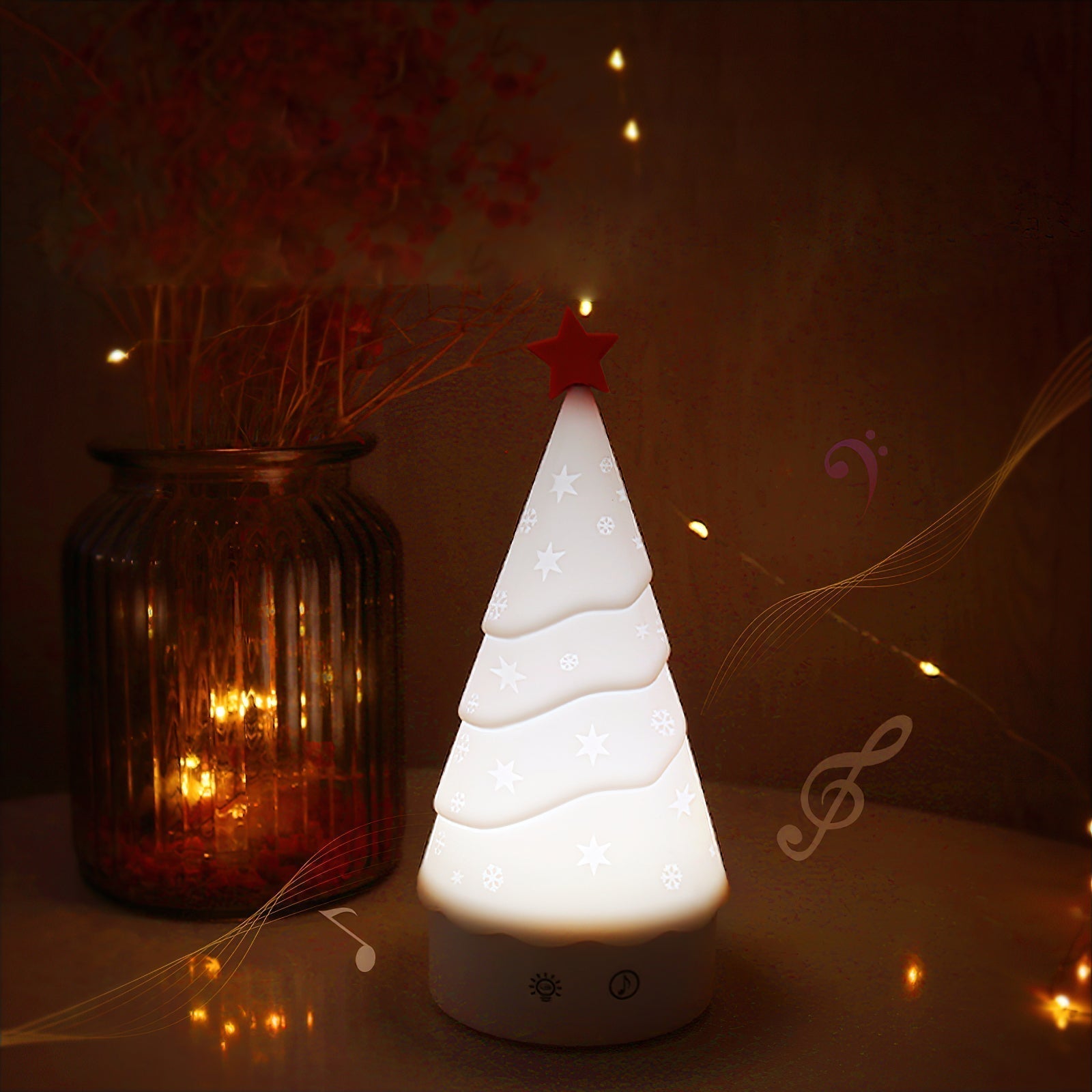 Tree Night Light (built-in battery) - Lamp Copper