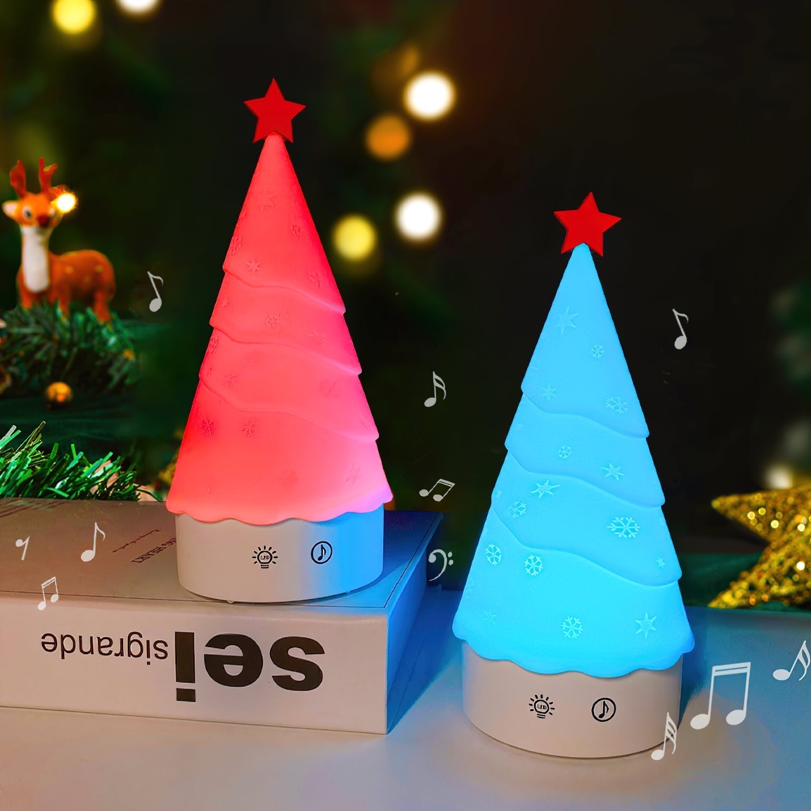 Tree Night Light (built-in battery) - Lamp Copper