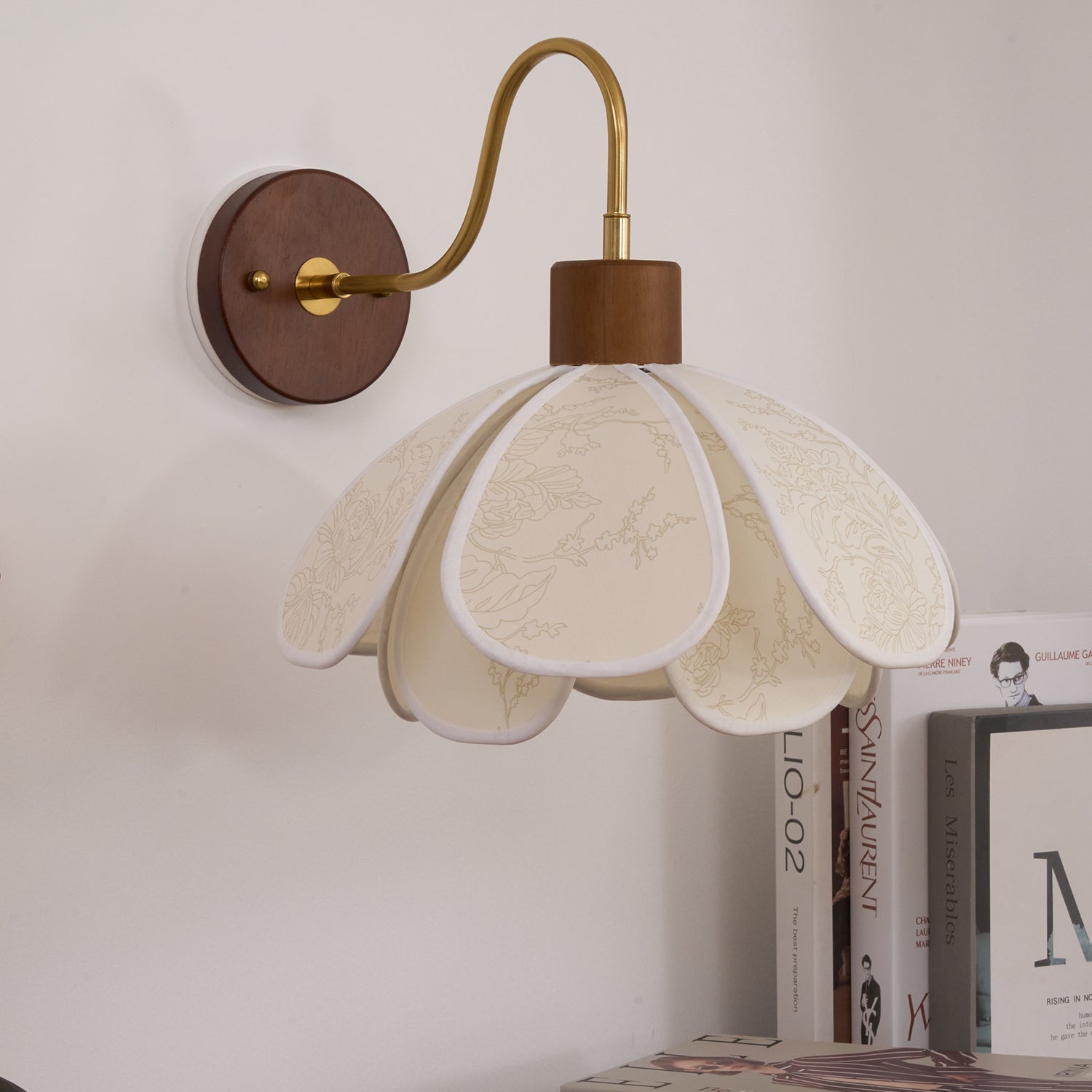 Ritta Lampada da Parete Vintage con Fiori