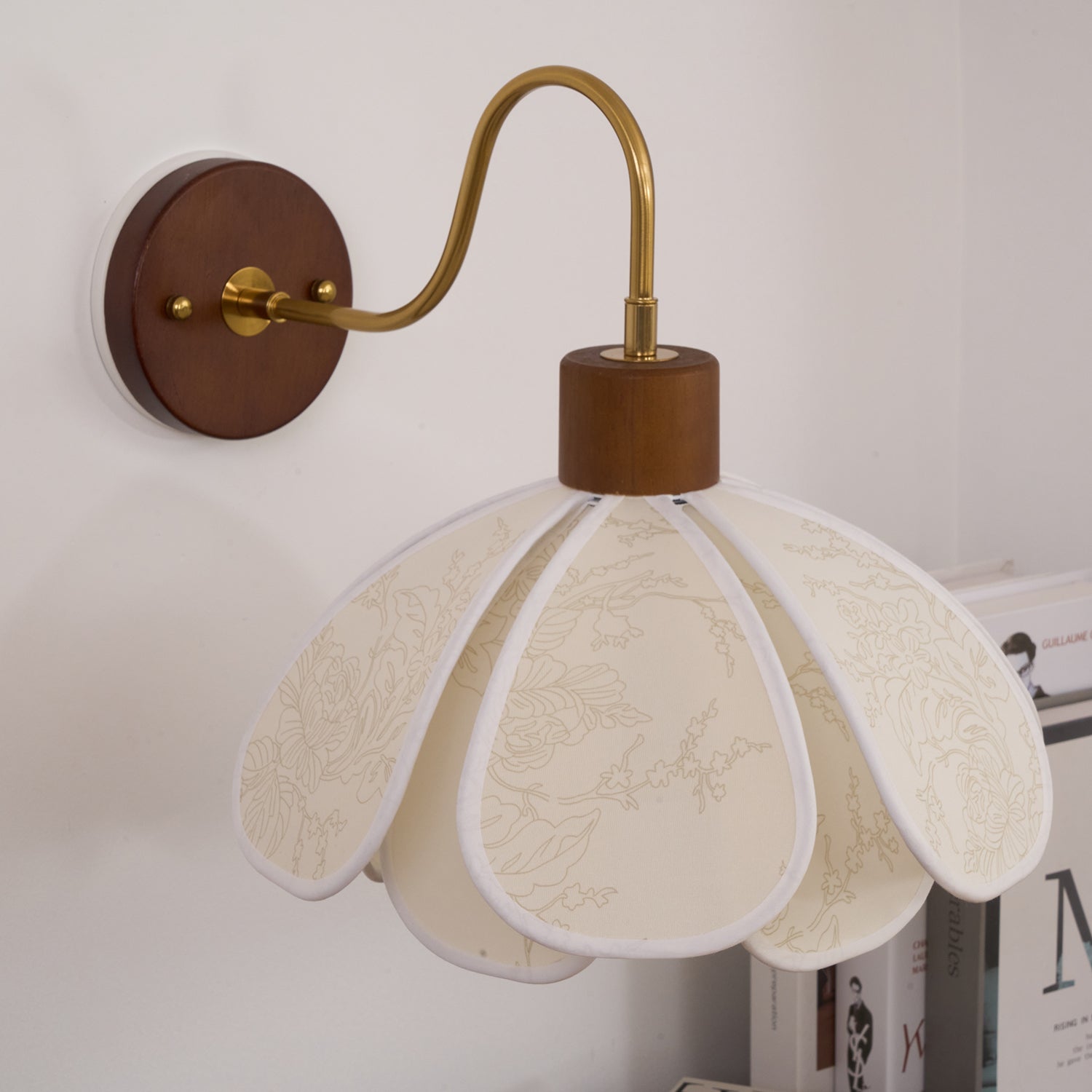 Ritta Lampada da Parete Vintage con Fiori