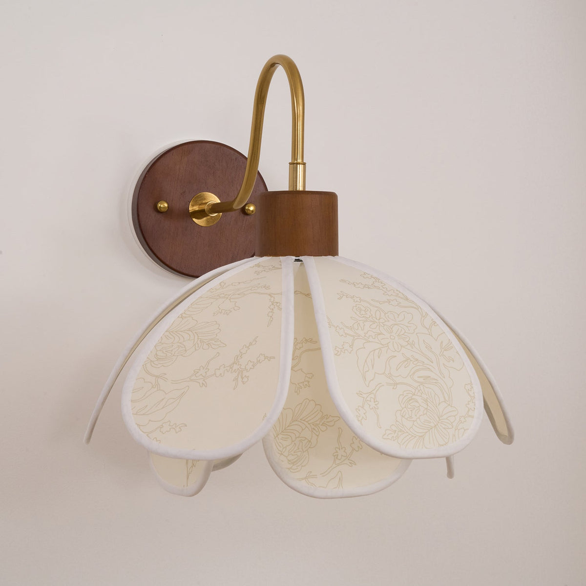 Florayne Vintage Floral Glass Wall Lamp - Letslighting