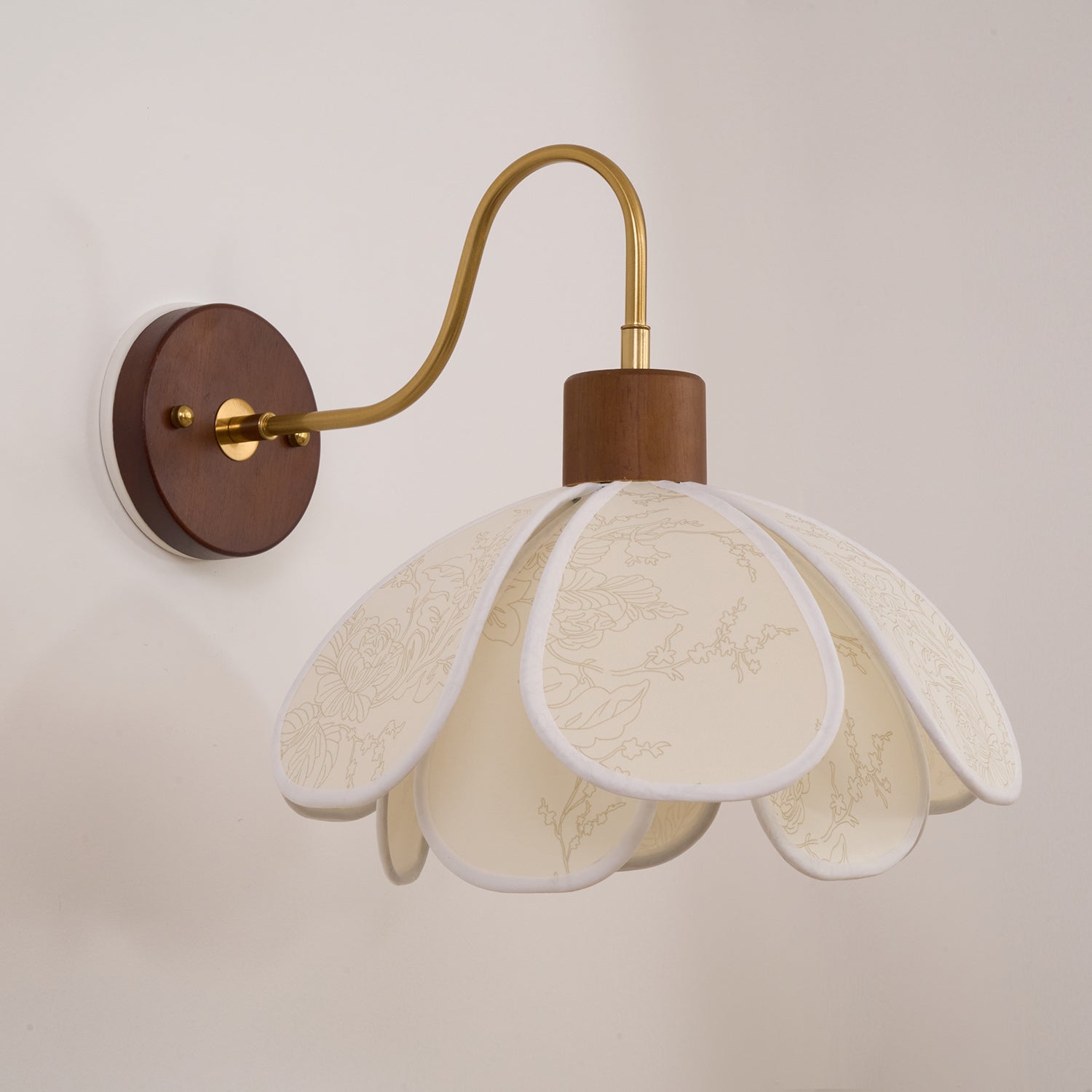 Ritta Lampada da Parete Vintage con Fiori