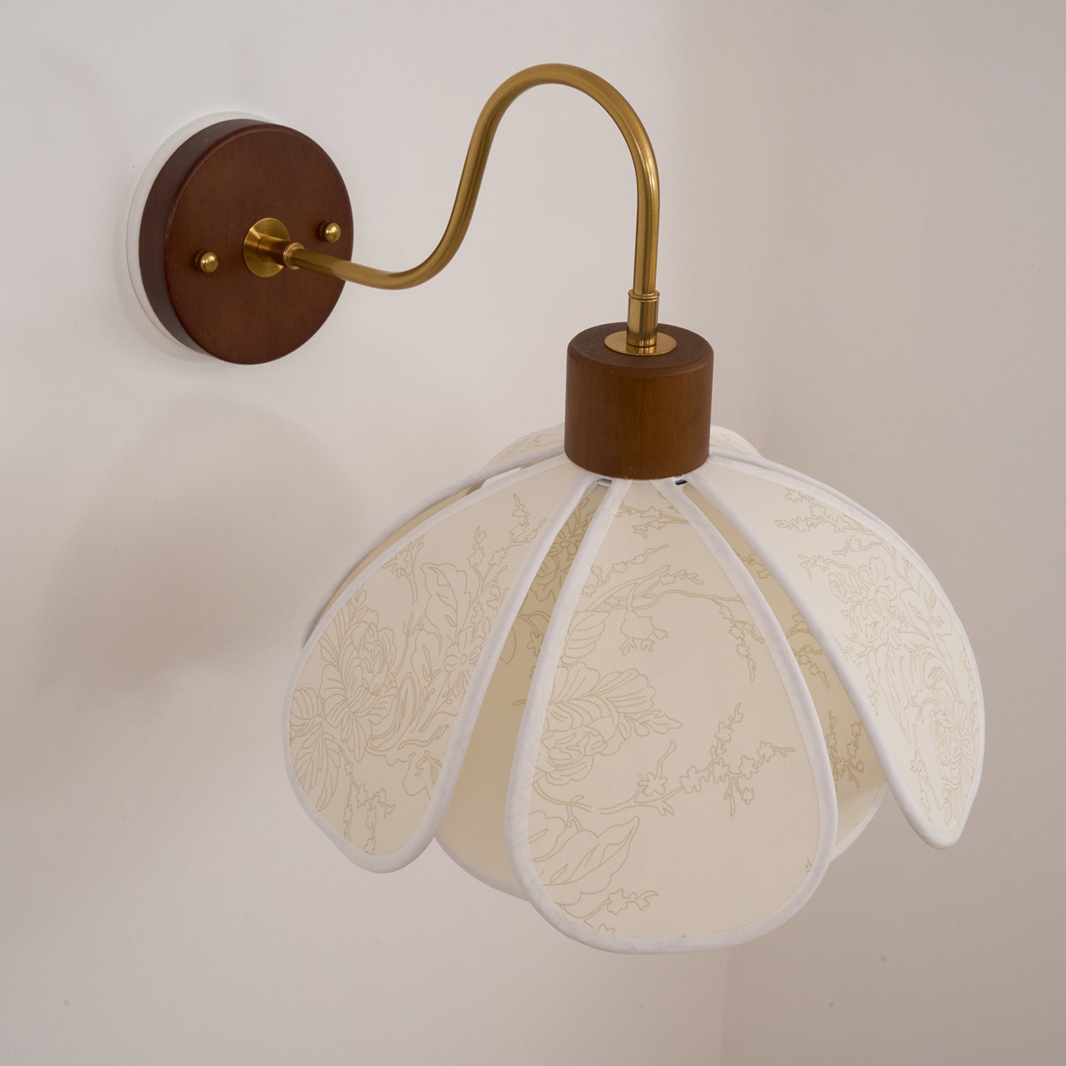 Ritta Lampada da Parete Vintage con Fiori