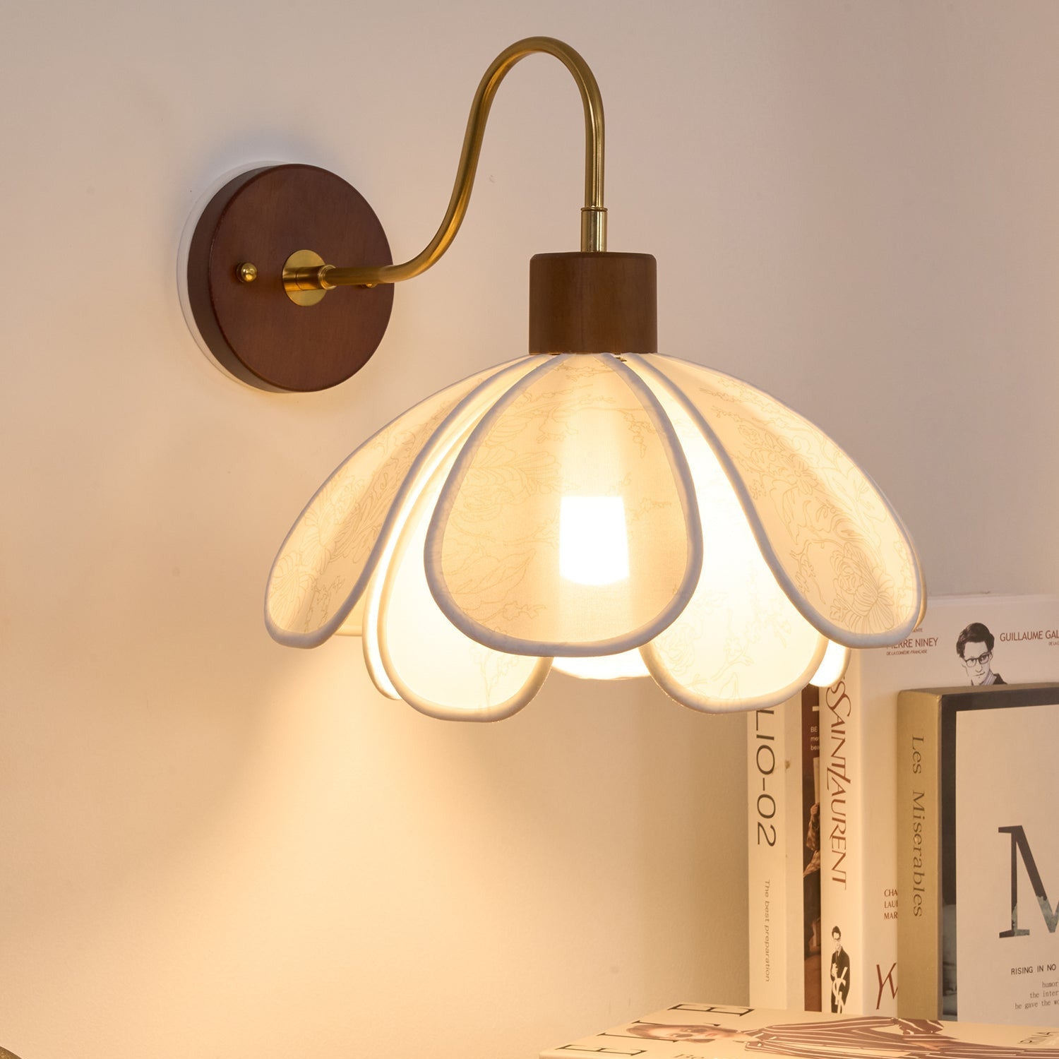 Ritta Lampada da Parete Vintage con Fiori