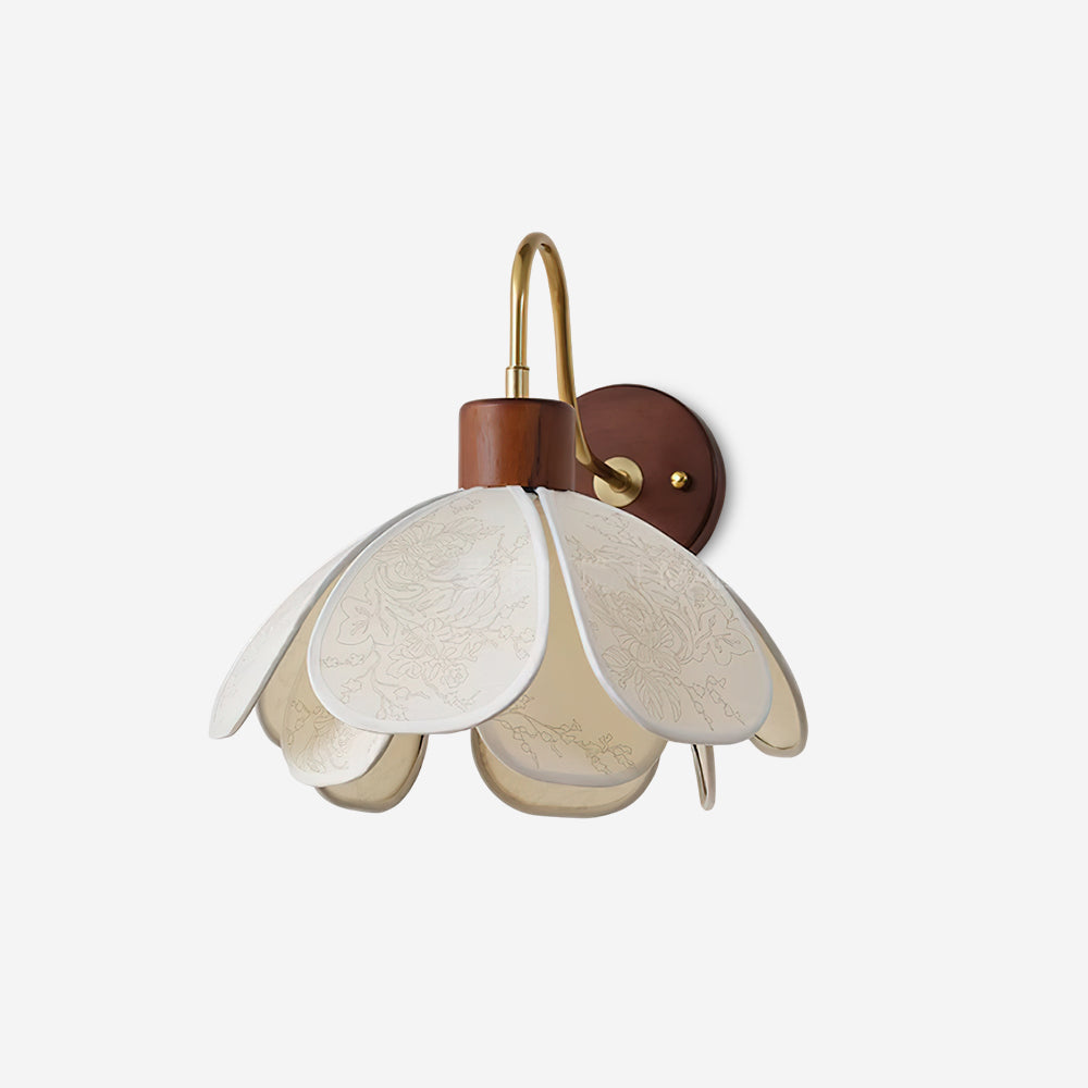 Ritta Lampada da Parete Vintage con Fiori