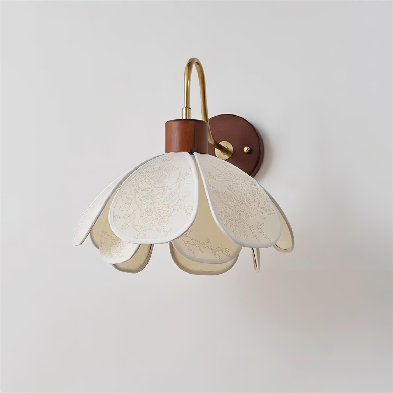 Ritta Lampada da Parete Vintage con Fiori