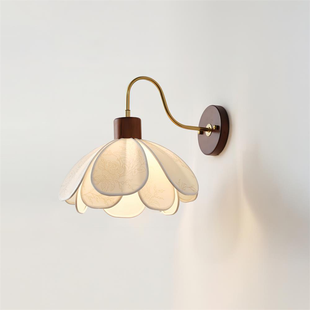 Ritta Lampada da Parete Vintage con Fiori