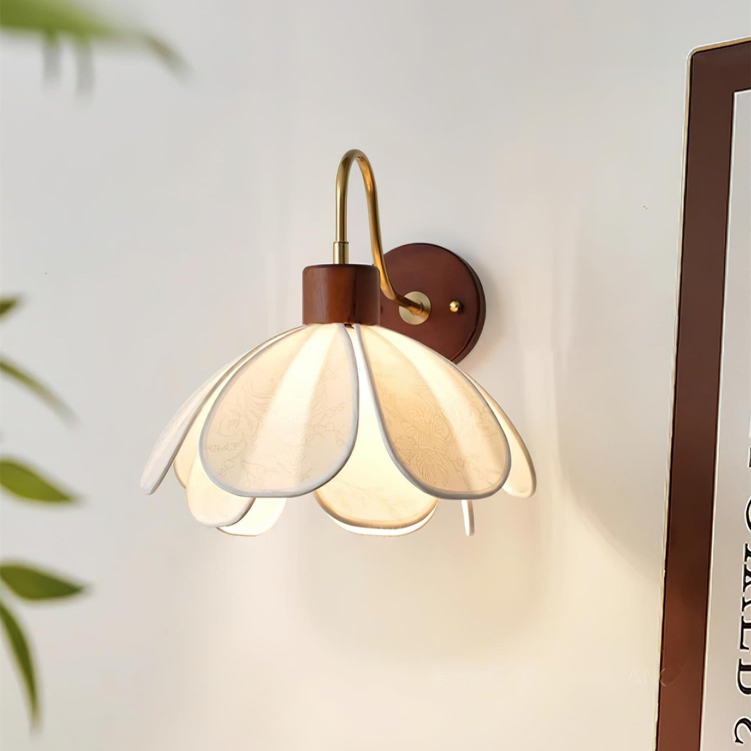 Ritta Lampada da Parete Vintage con Fiori