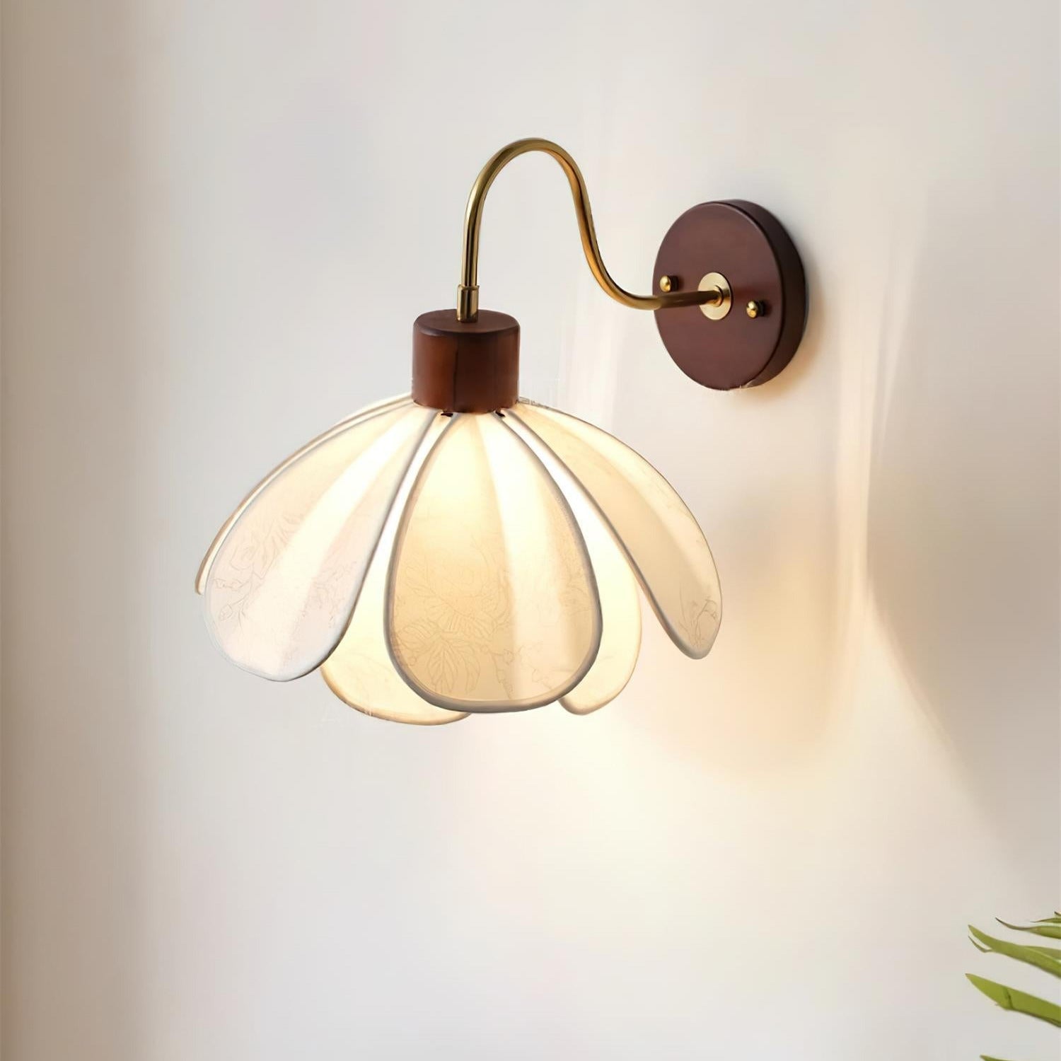 Ritta Lampada da Parete Vintage con Fiori