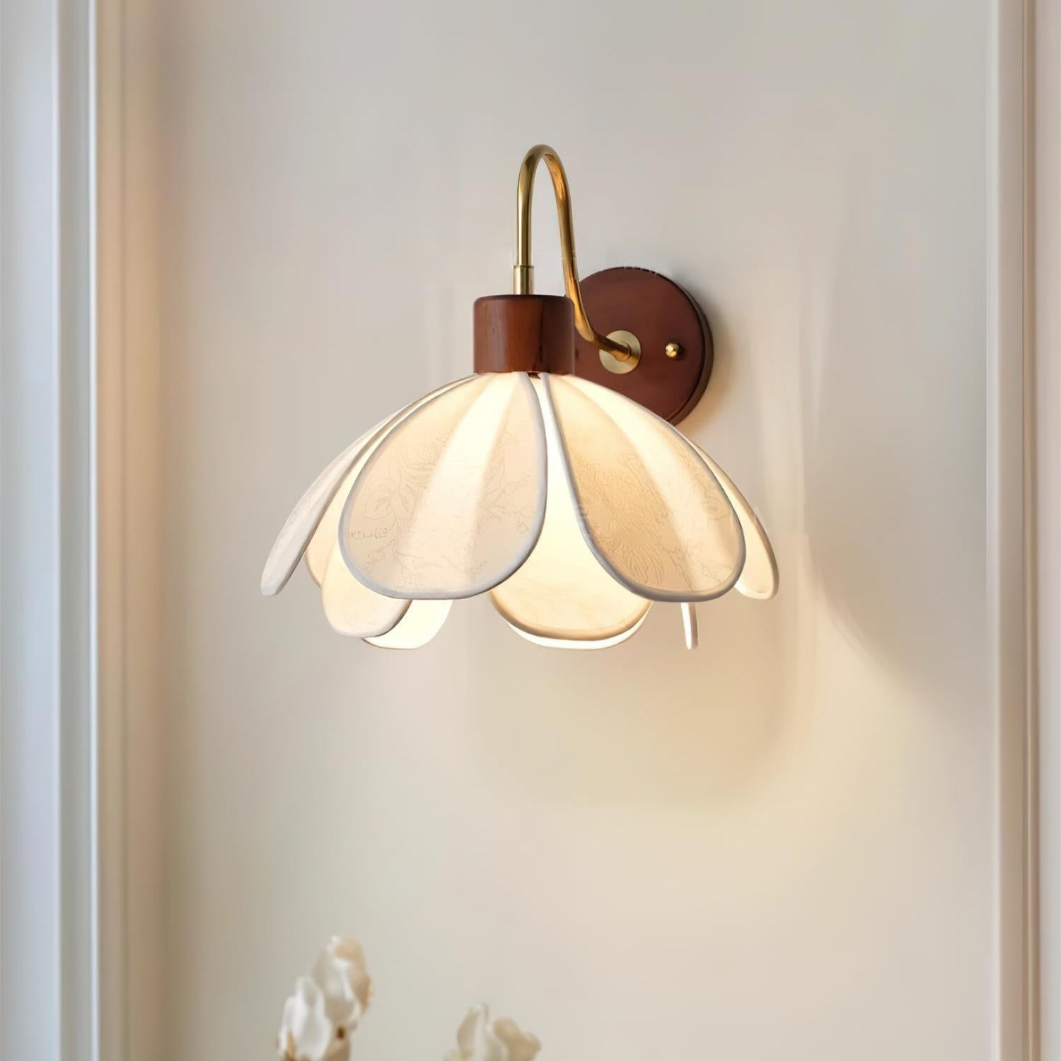 Ritta Lampada da Parete Vintage con Fiori