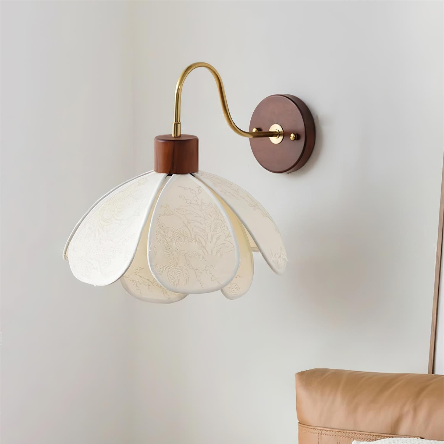 Ritta Lampada da Parete Vintage con Fiori