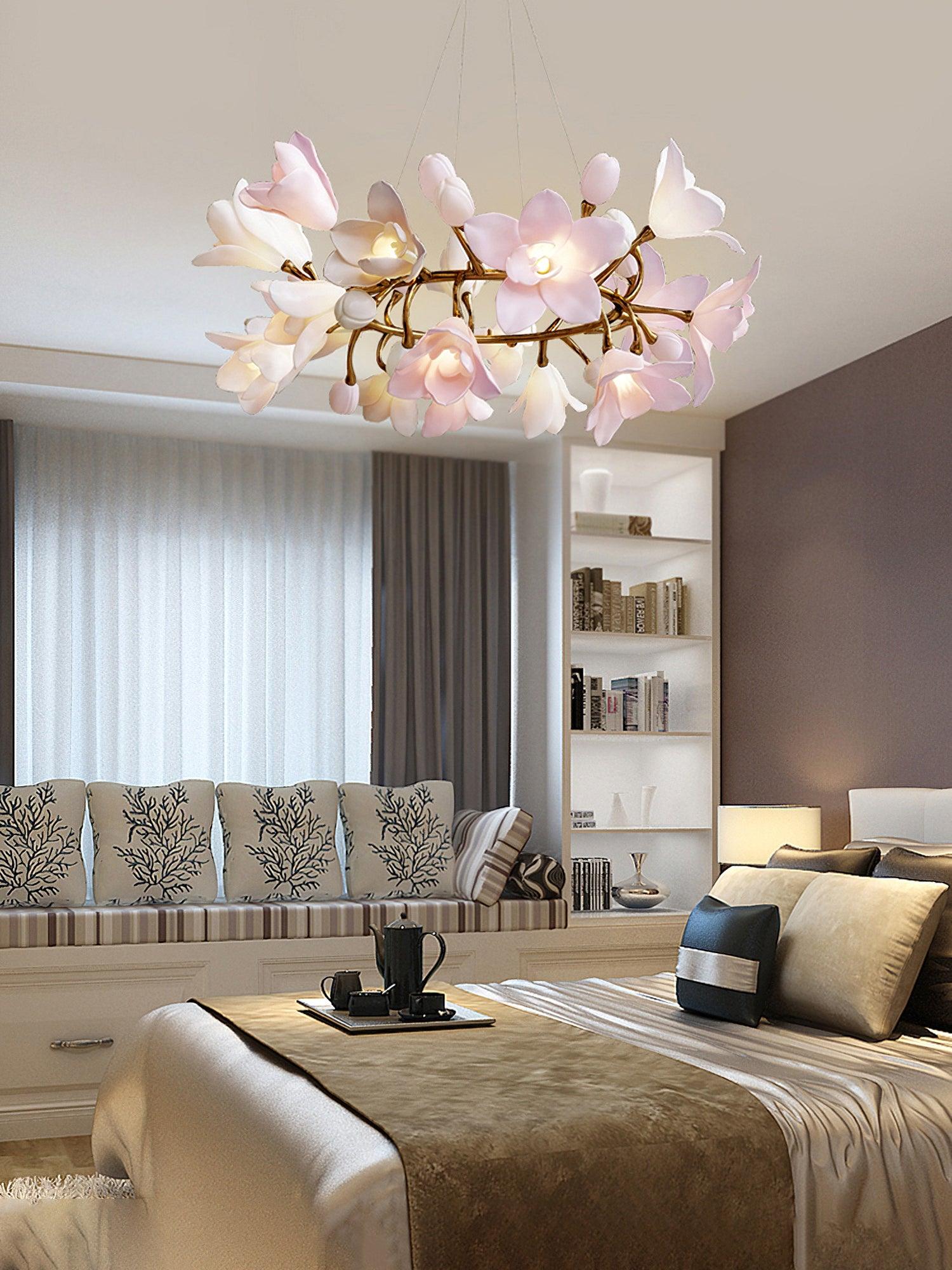 Circular Blossom Chandelier - Blowlighting