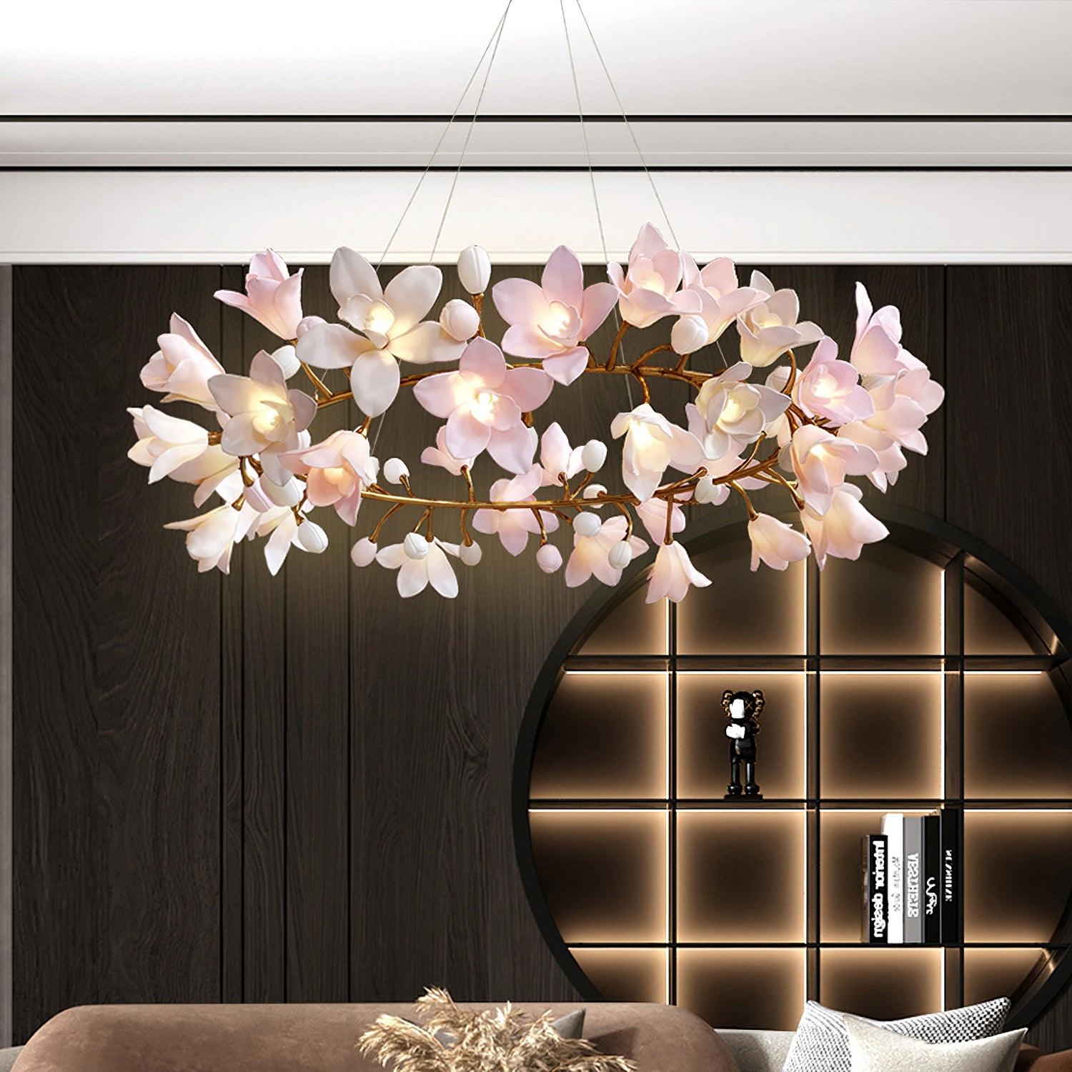 Circular Blossom Chandelier - Blowlighting