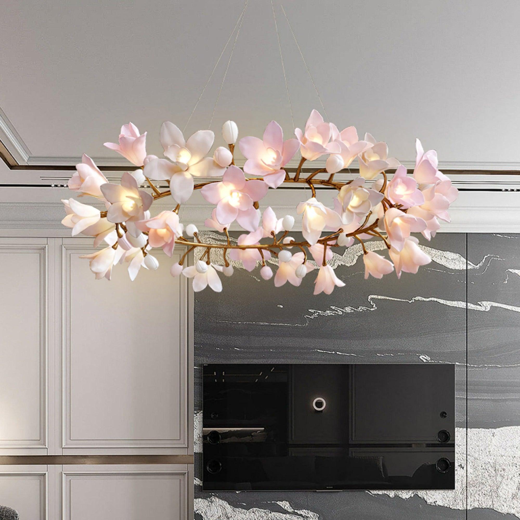 Circular Blossom Chandelier - Blowlighting