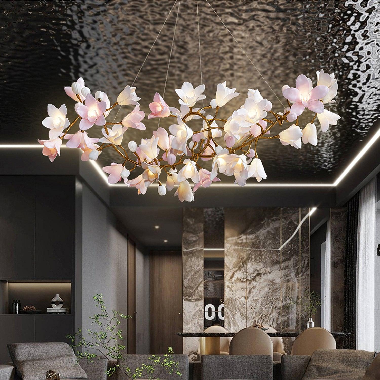Circular Blossom Chandelier - Blowlighting