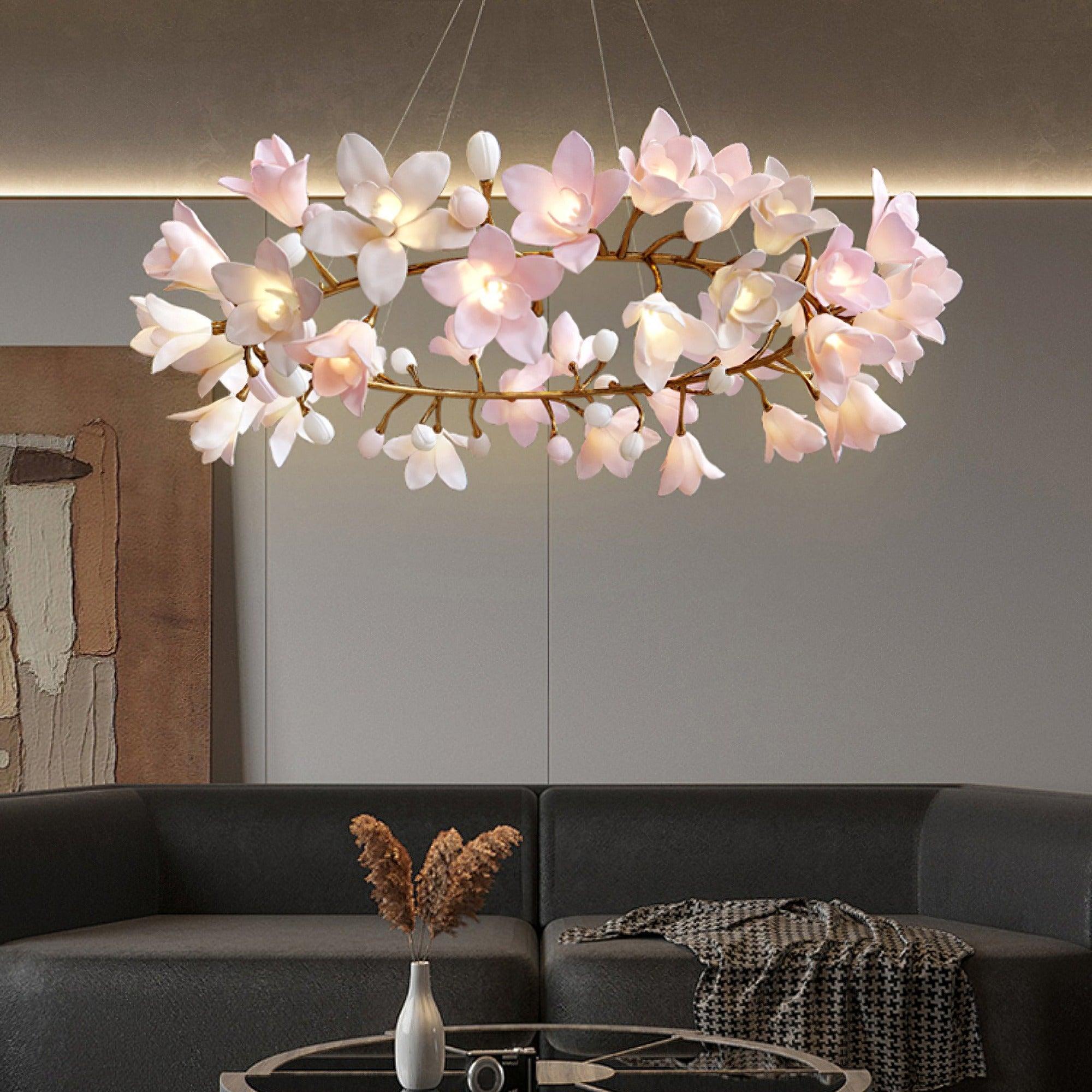 Circular Blossom Chandelier - Blowlighting
