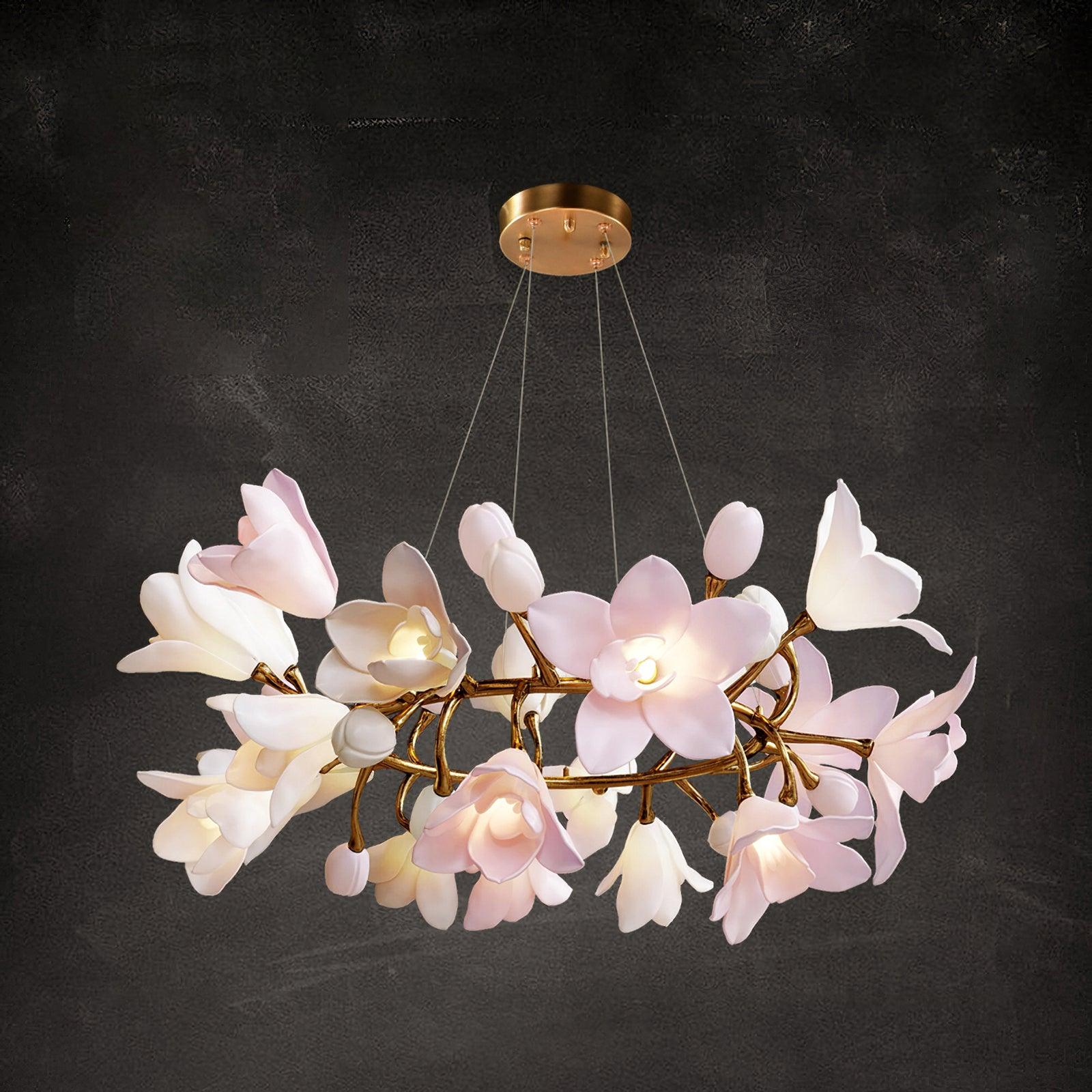 Circular Blossom Chandelier - Blowlighting