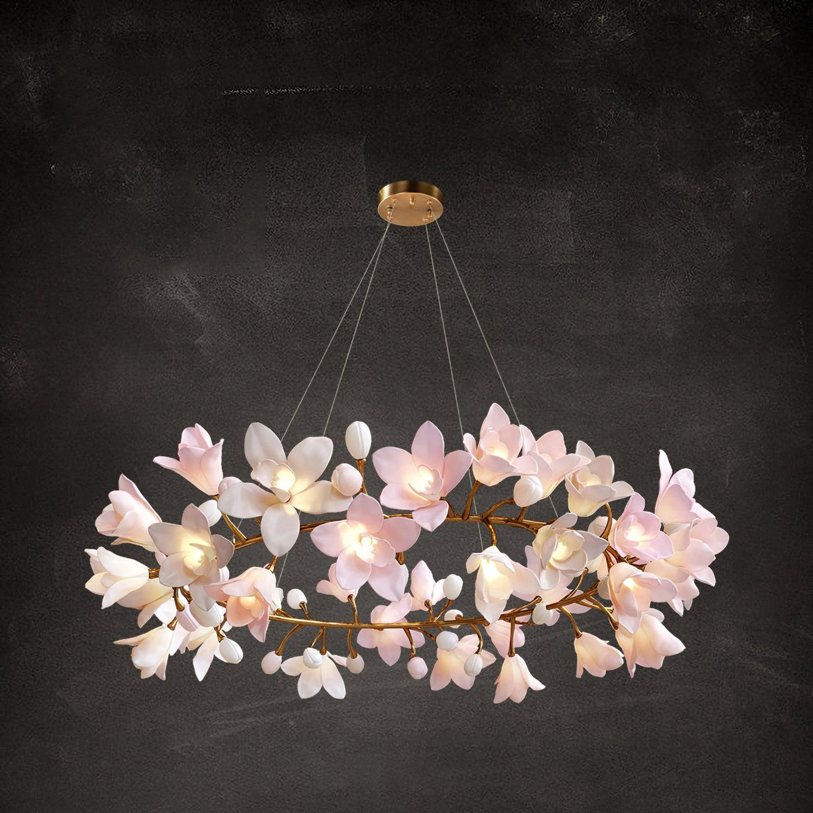 Circular Blossom Chandelier - Blowlighting