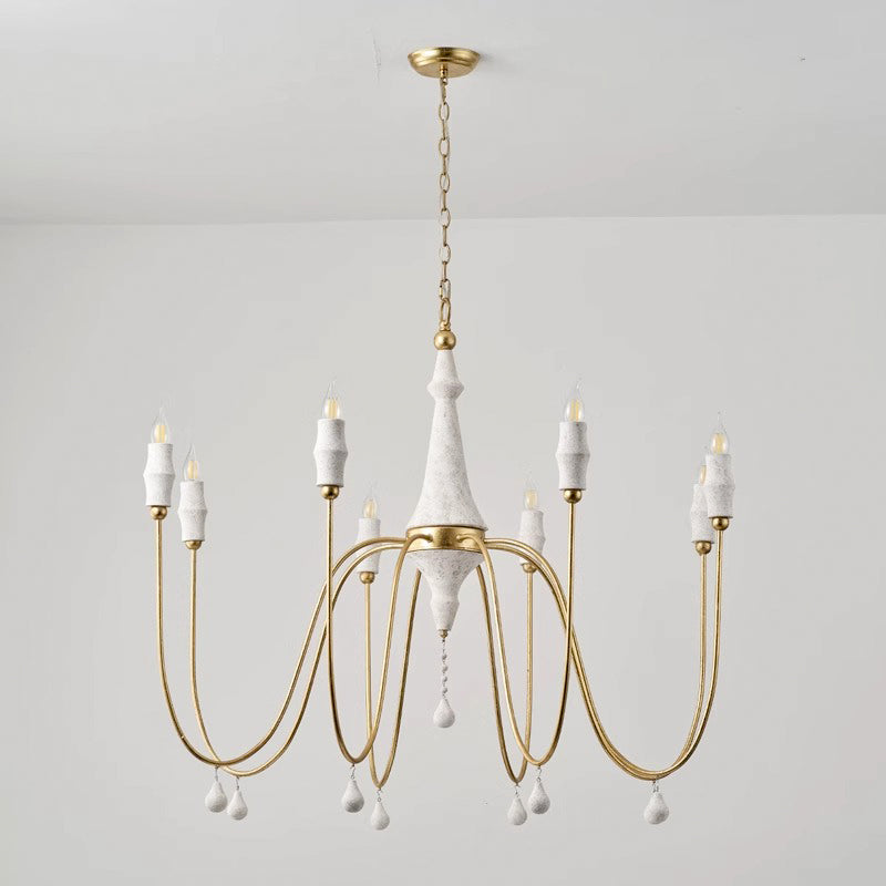 Arcad Vintage Industrial Wooden Metal Chandelier - Lamp Copper