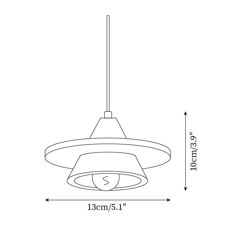 Ritta Pendant Light Wooen Disc Travertine - Letslighting