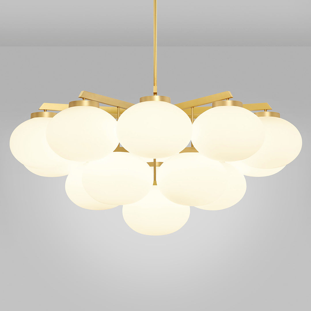 Edge Premium Elegance Brass Metal Glass Chandelier - Lamp Copper