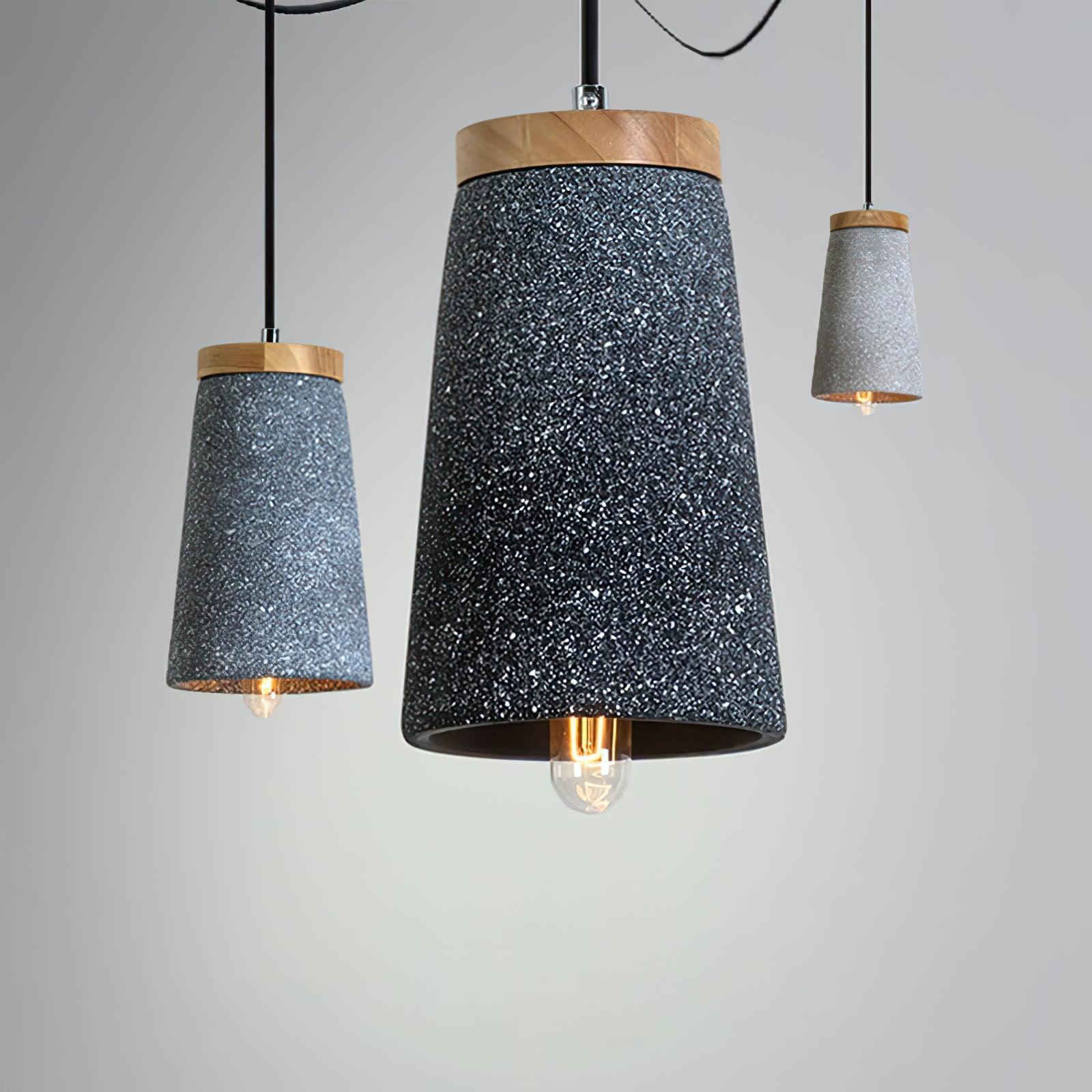 Coburg Wood Cement Pendant Light - Blowlighting