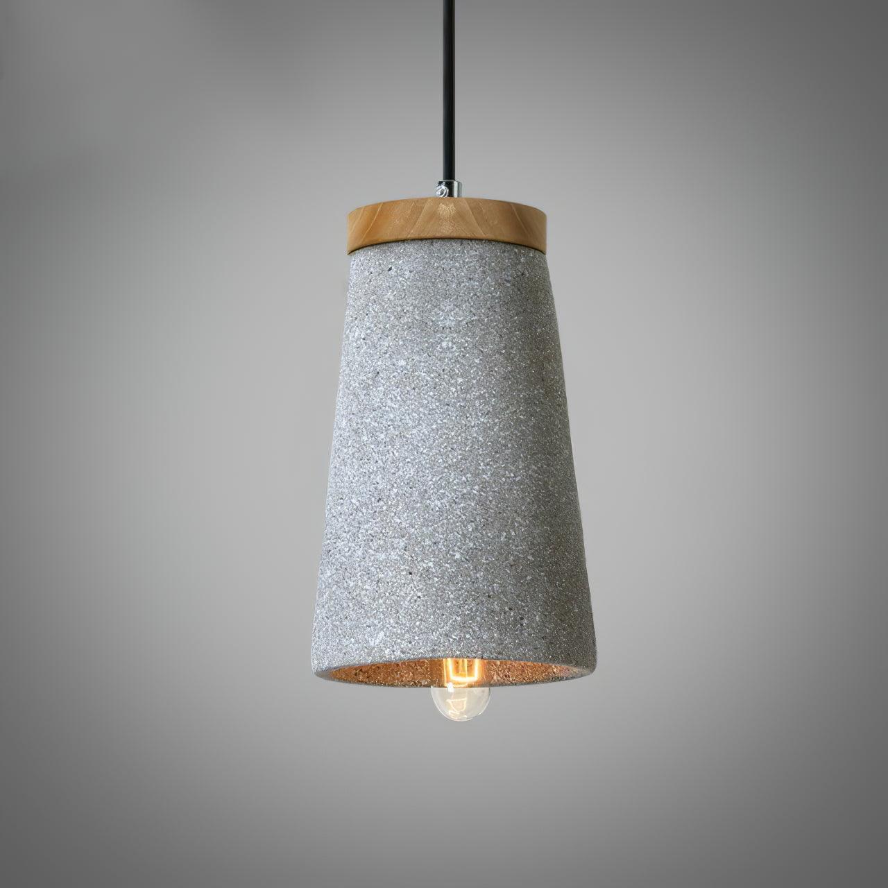 Coburg Wood Cement Pendant Light - Blowlighting