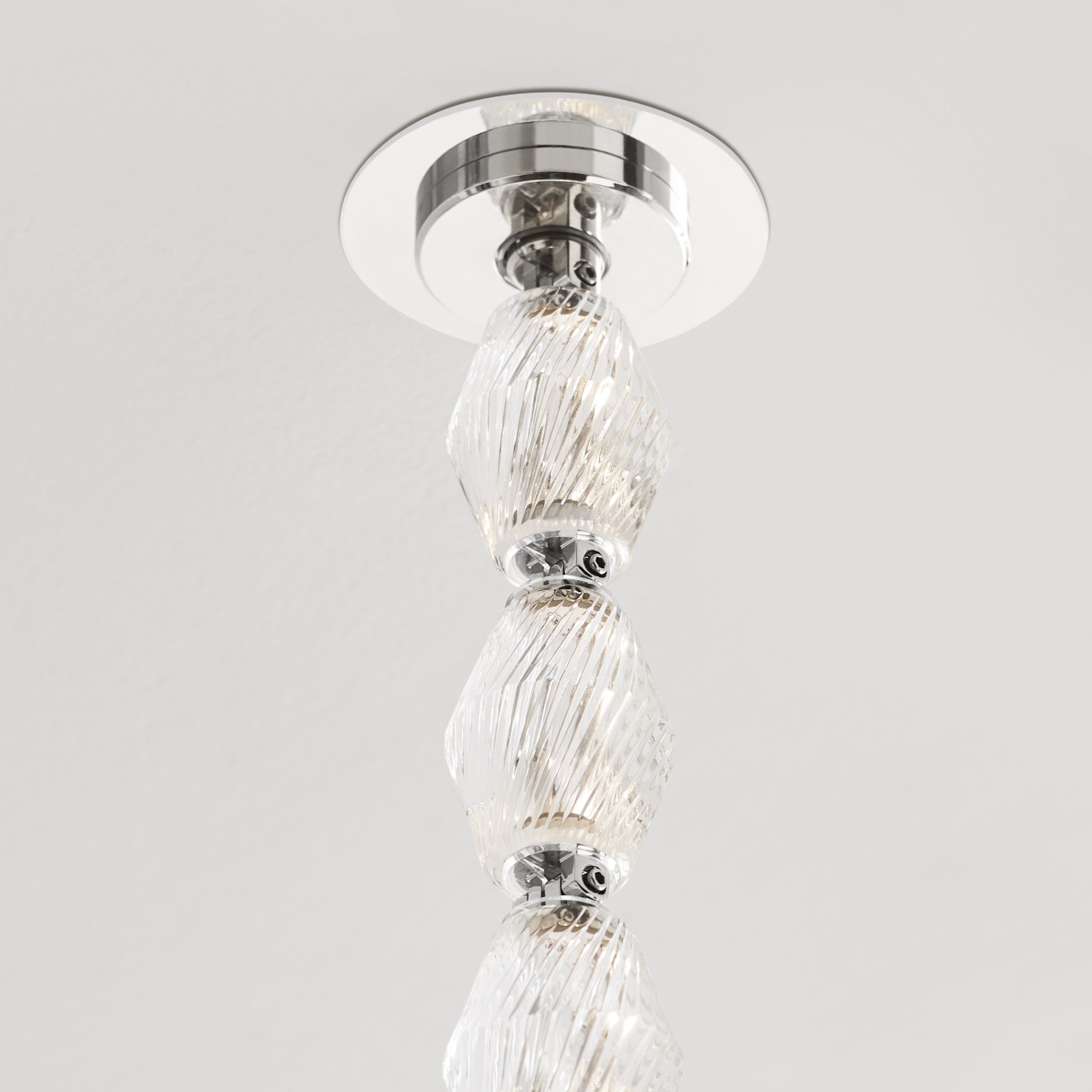 Karma Modern Minimalist Metal Glass Chandelier - Lamp Copper