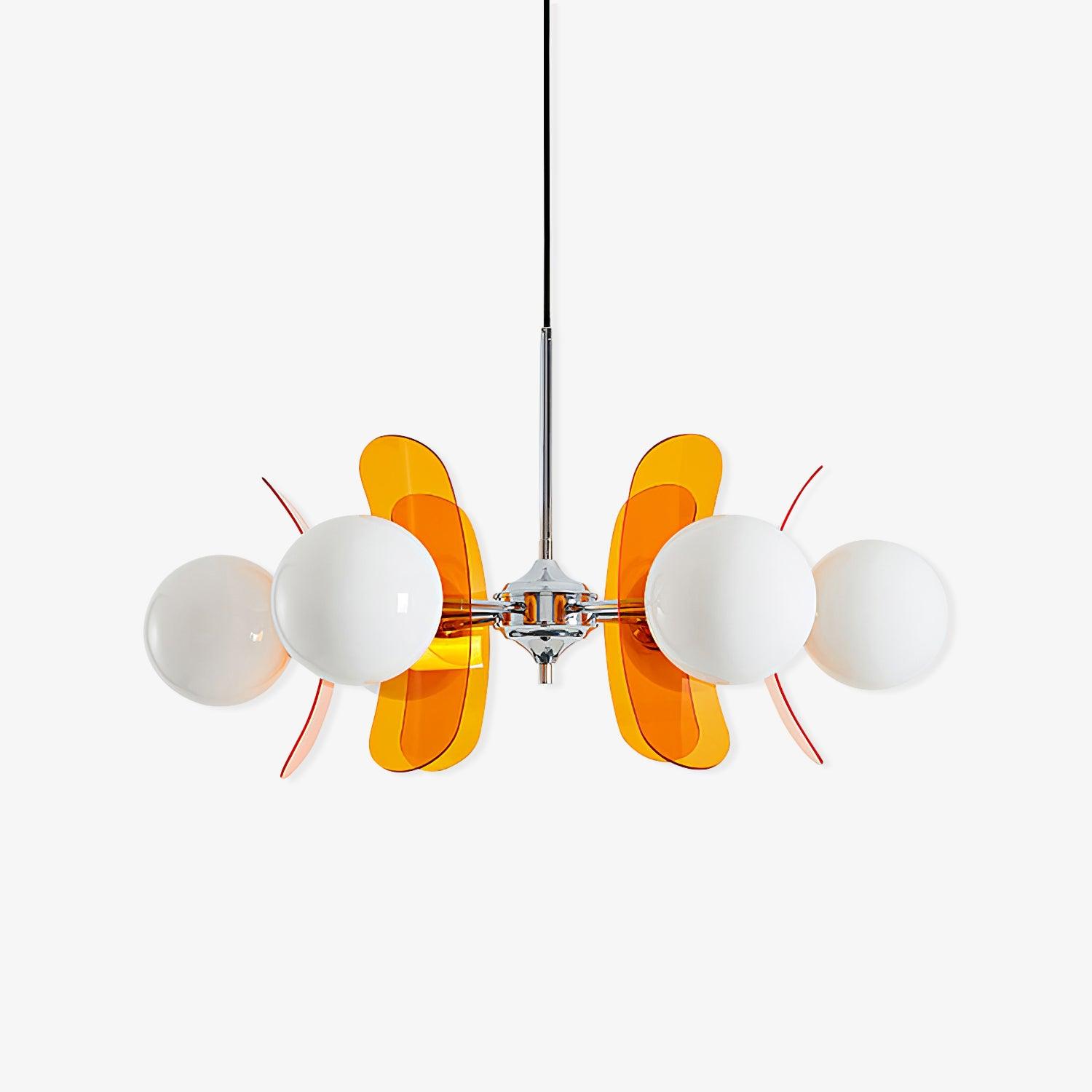 Aria Lampadario Marrone e Arancione