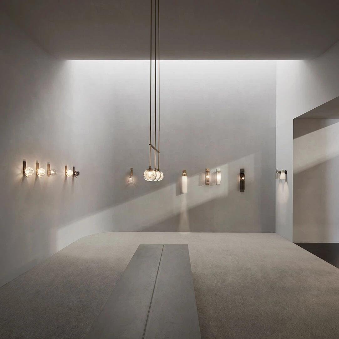 Yoke Modern Minimalist Metal Glass Wall Lamp - Lamp Copper