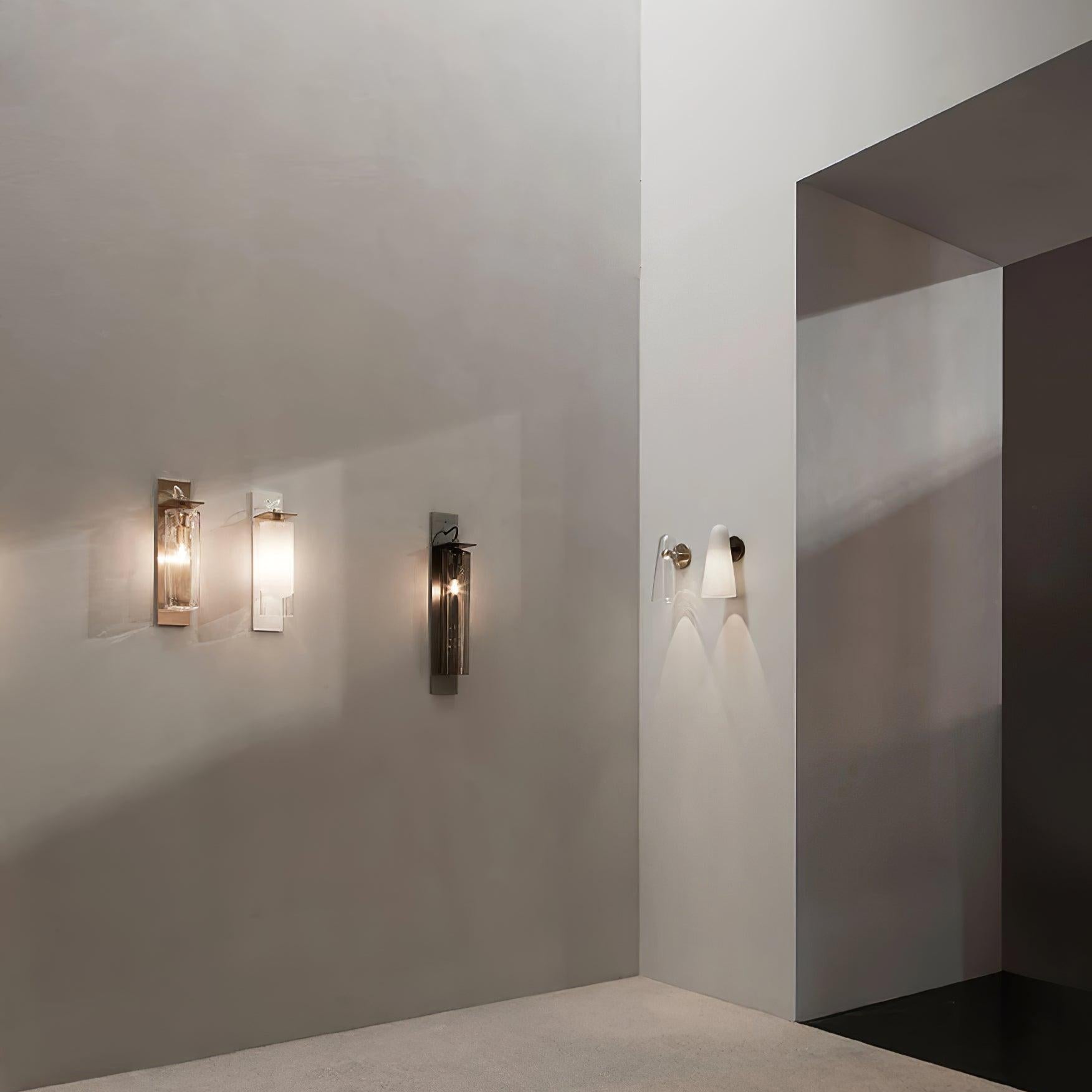 Yoke Modern Minimalist Metal Glass Wall Lamp - Lamp Copper