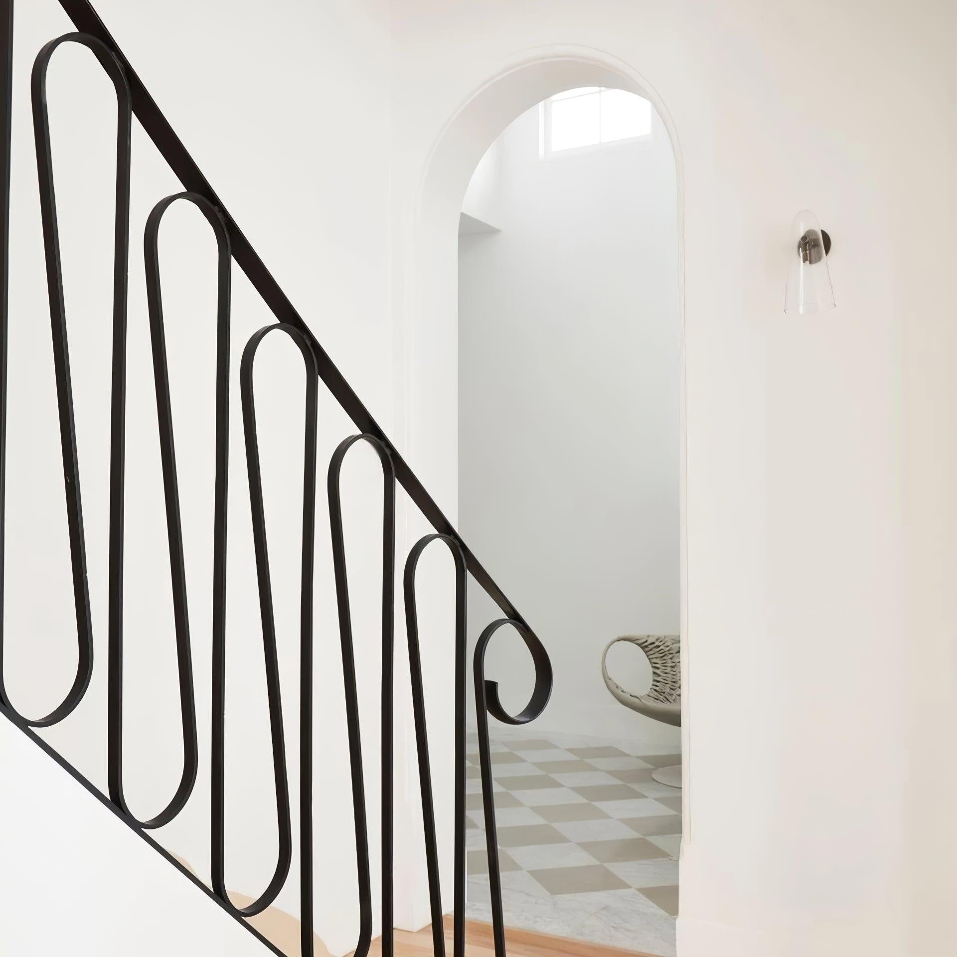 Yoke Modern Minimalist Metal Glass Wall Lamp - Lamp Copper