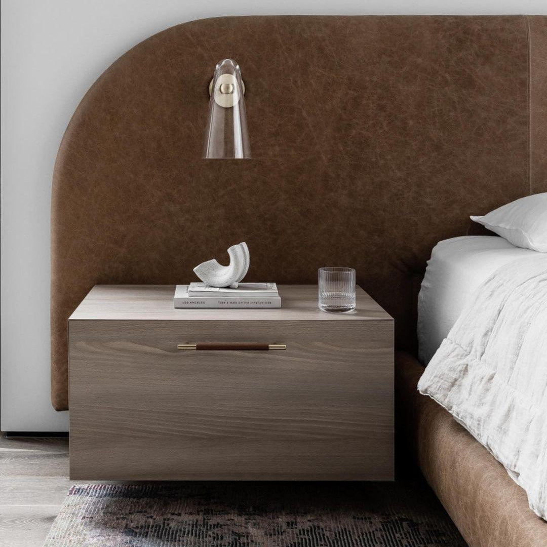 Yoke Modern Minimalist Metal Glass Wall Lamp - Lamp Copper