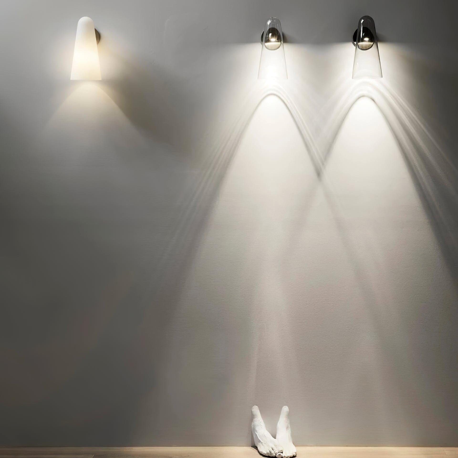 Yoke Modern Minimalist Metal Glass Wall Lamp - Lamp Copper