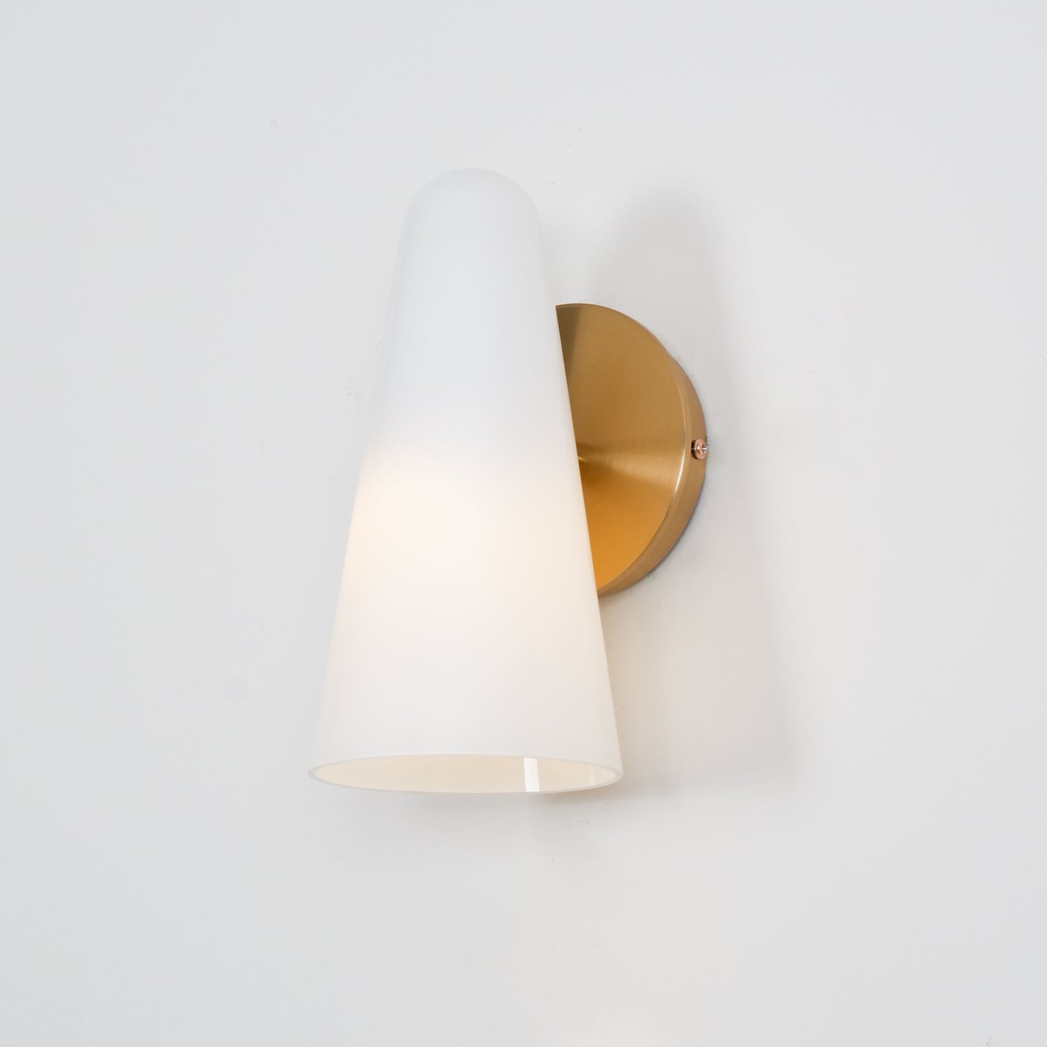 Yoke Modern Minimalist Metal Glass Wall Lamp - Lamp Copper