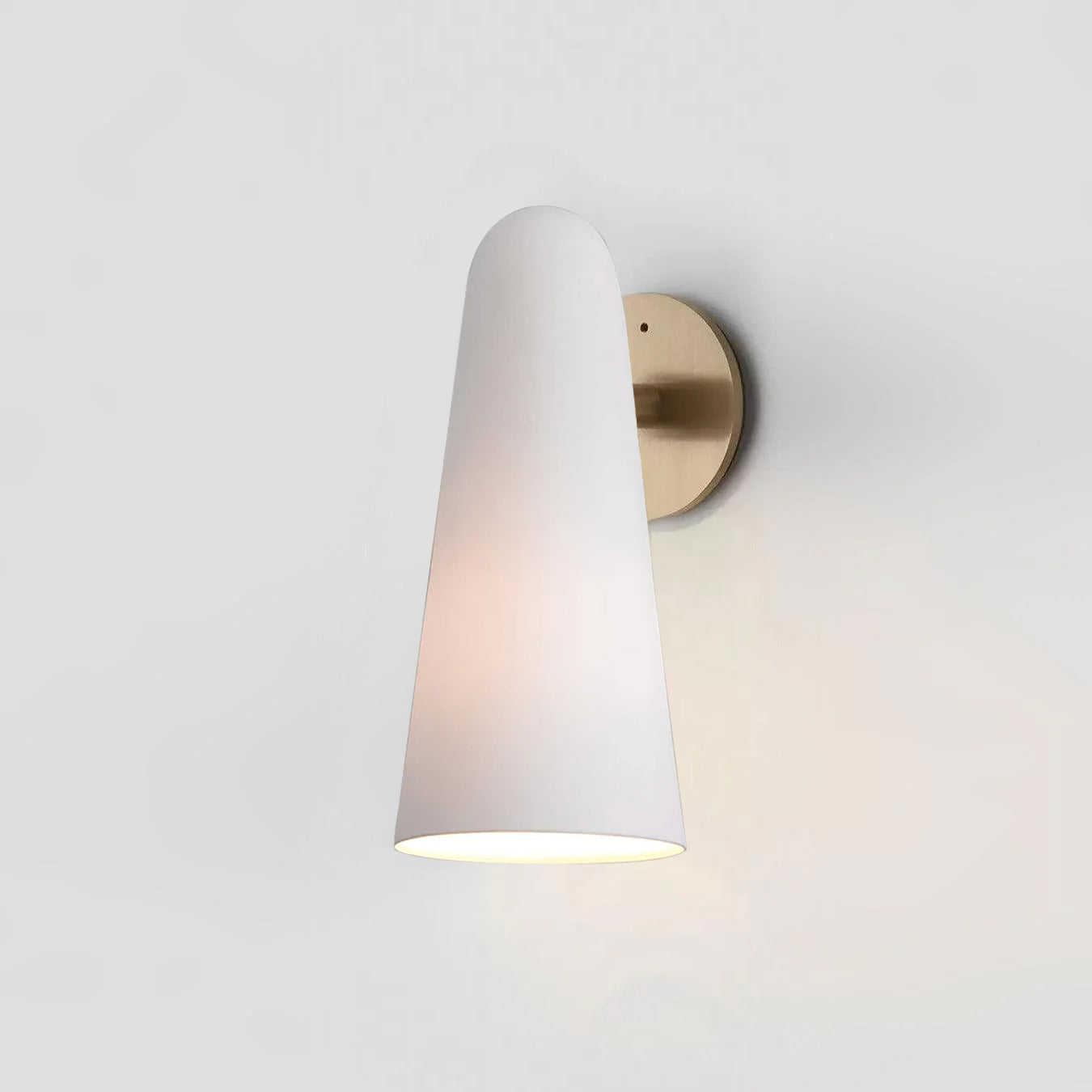 Yoke Modern Minimalist Metal Glass Wall Lamp - Lamp Copper