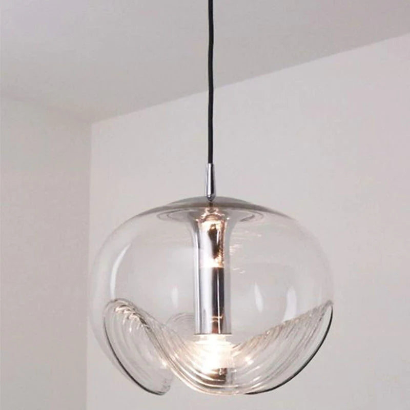 Valentina Design LED Globo Lampade a sospensione Nero Vetro Bar