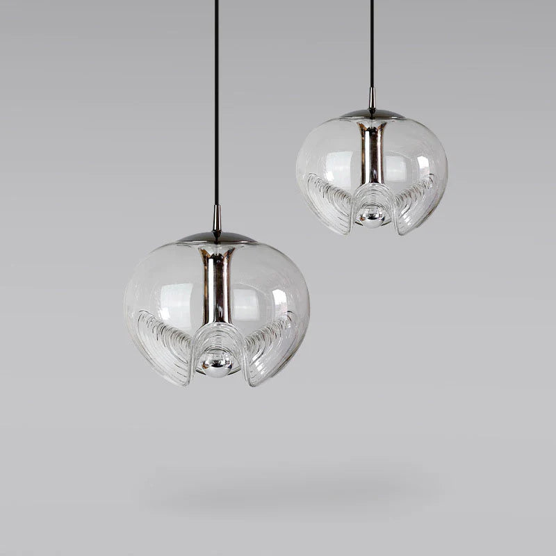 Valentina Design LED Globo Lampade a sospensione Nero Vetro Bar