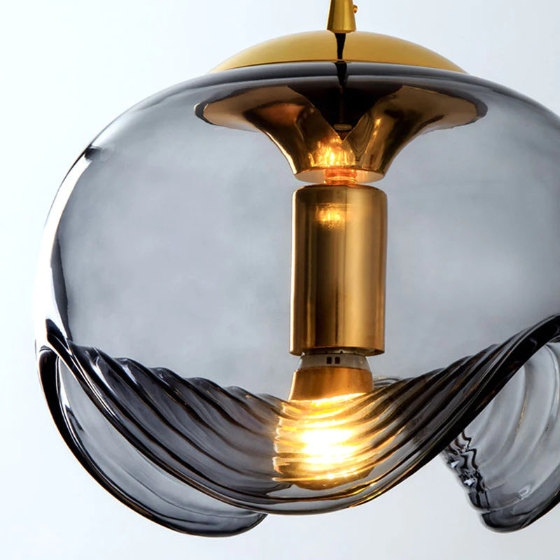 Valentina Design LED Globo Lampade a sospensione Nero Vetro Bar