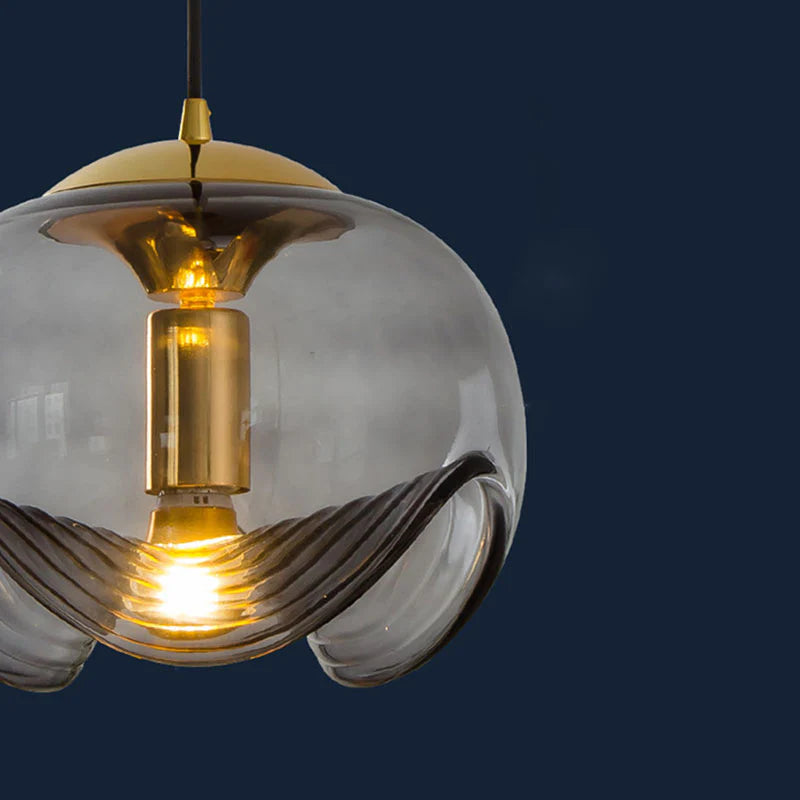 Valentina Design LED Globo Lampade a sospensione Nero Vetro Bar